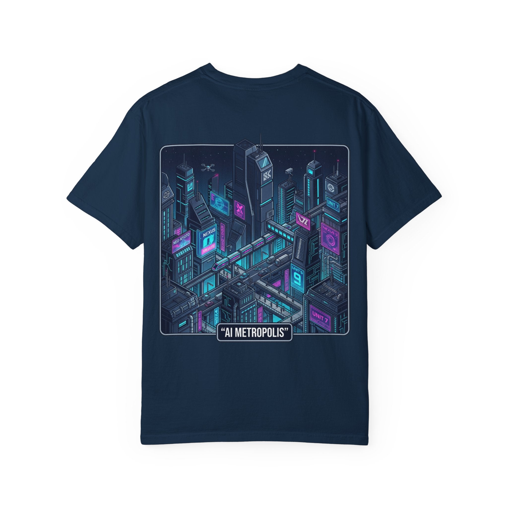 Power Runs Black AI Metropolis T-Shirt — 'At First, It Entered Quietly' Cybercity Graphic Tee by Concepts VS Entertainment/Tiktok shop
