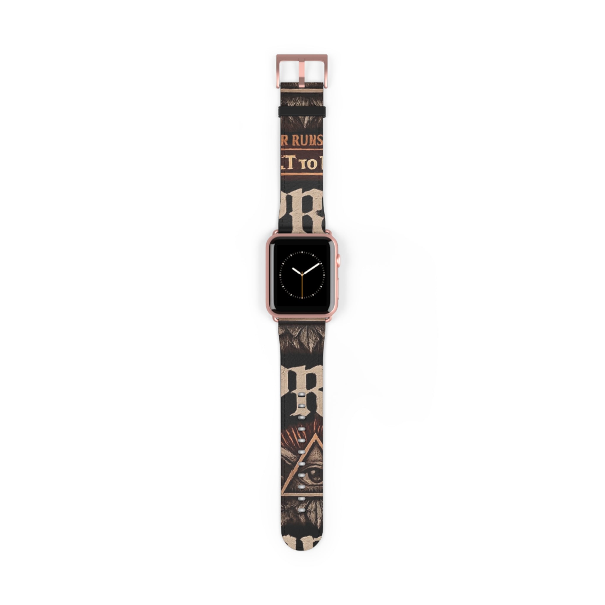 Mystic All-Seeing Eye Apple Watch Band — Vintage Occult Faux Leather Strap by Printify