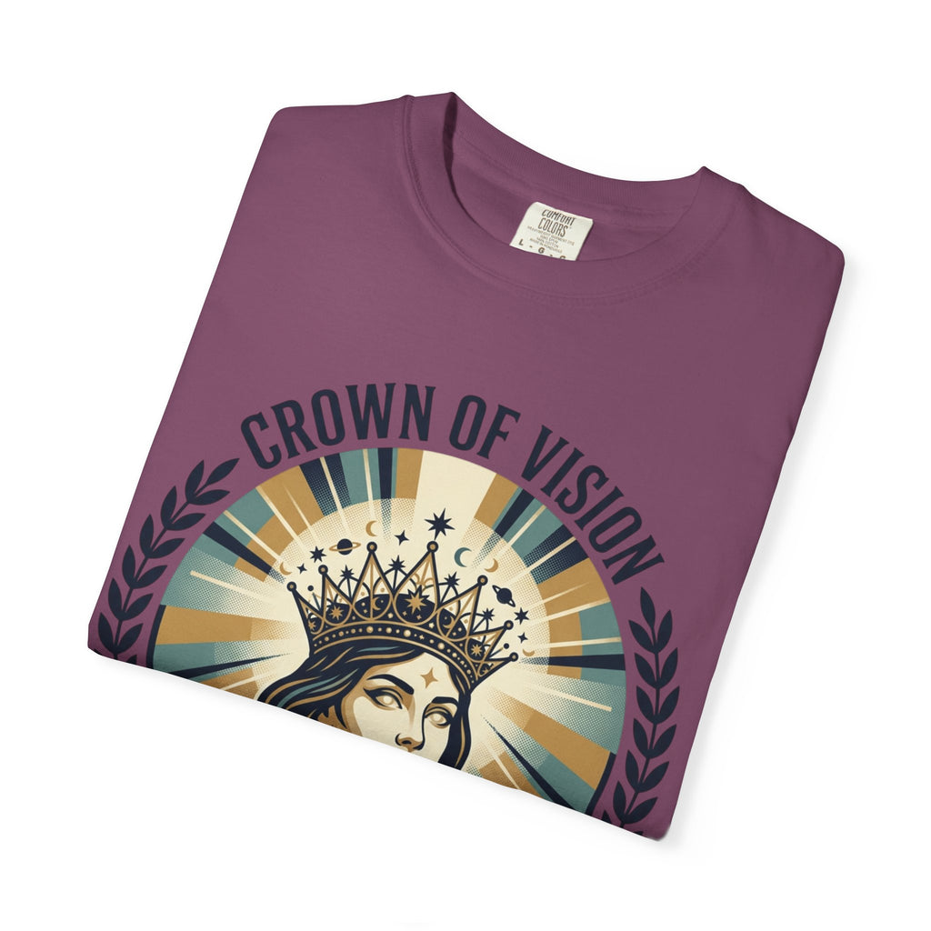 Power Runs Black Crown of Vision T-Shirt — Vintage Inspirational Graphic Tee by Printify