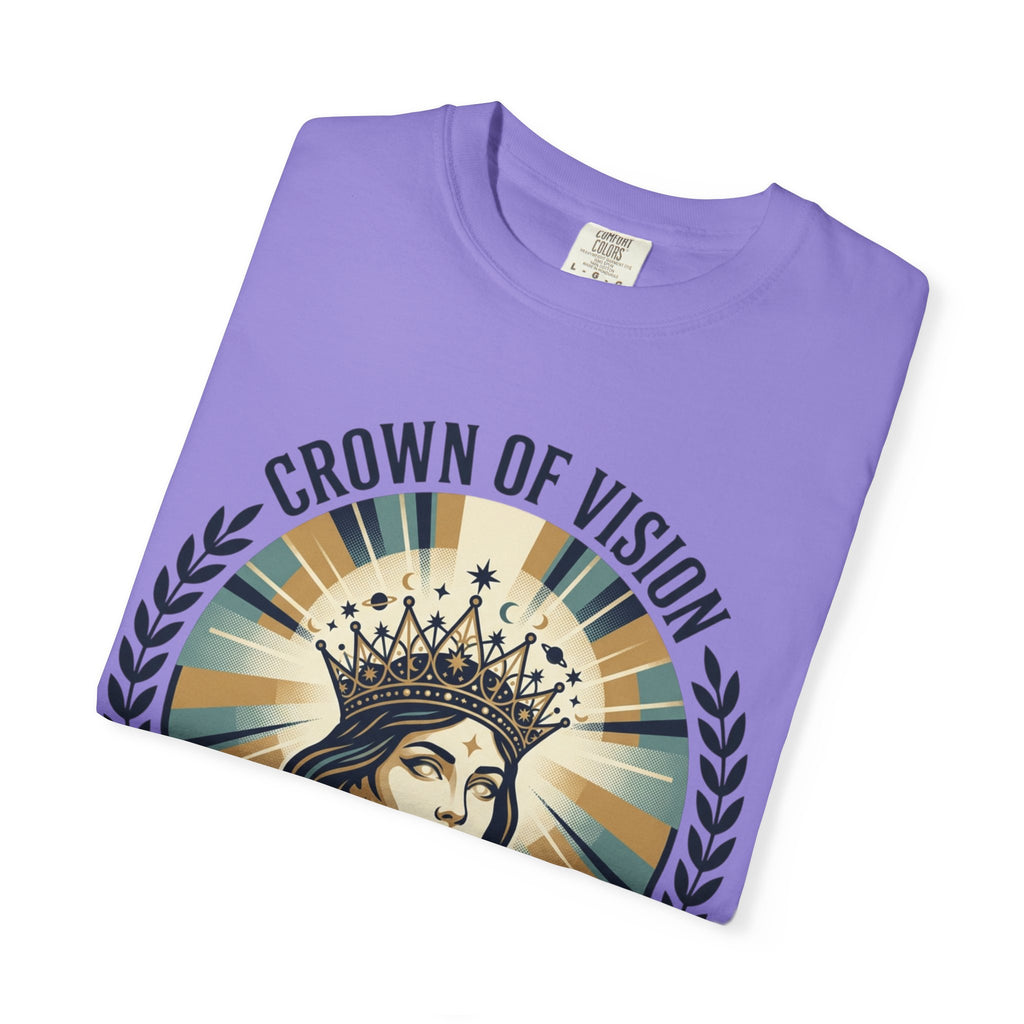Power Runs Black Crown of Vision T-Shirt — Vintage Inspirational Graphic Tee by Printify