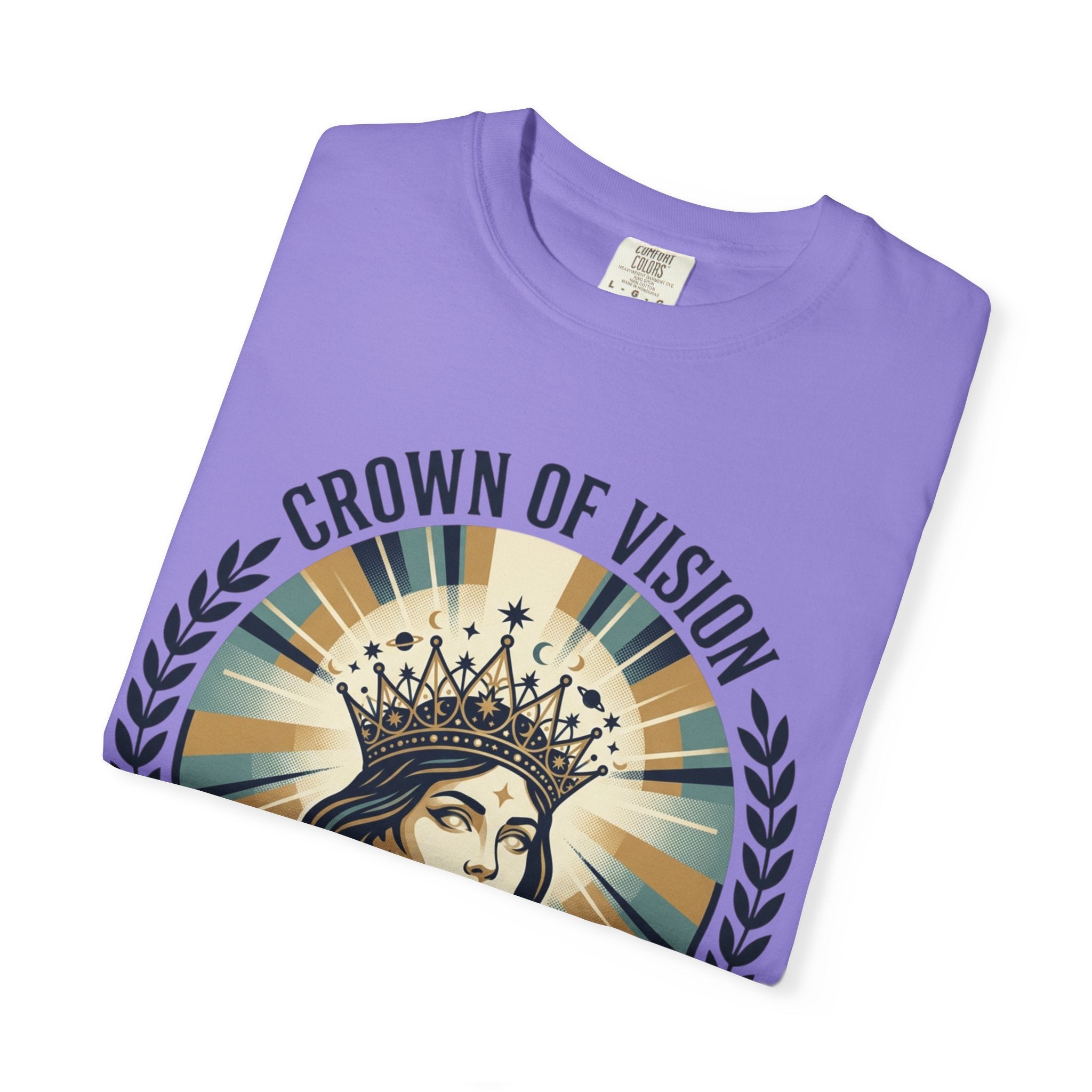 Power Runs Black Crown of Vision T-Shirt — Vintage Inspirational Graphic Tee by Printify