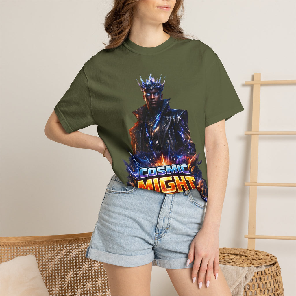 PRB Cosmic Might Unleashed T-shirt | Space Warrior Graphic Tee by Power Runs Black