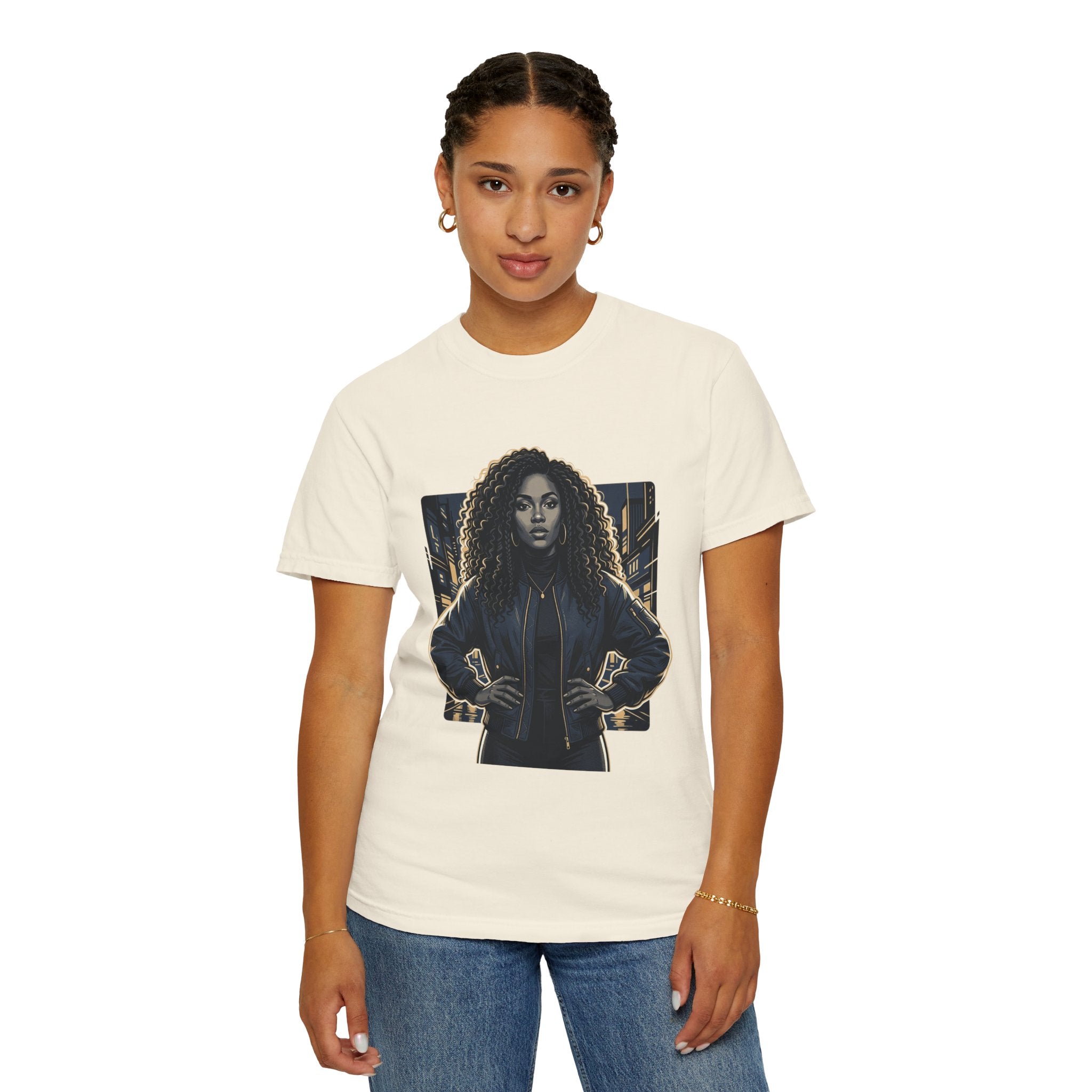 Pretty Rich Bitch The Collection by PRB T-Shirt — Bold Graphic Tee with Empowered Woman Portrait by Power Runs Black