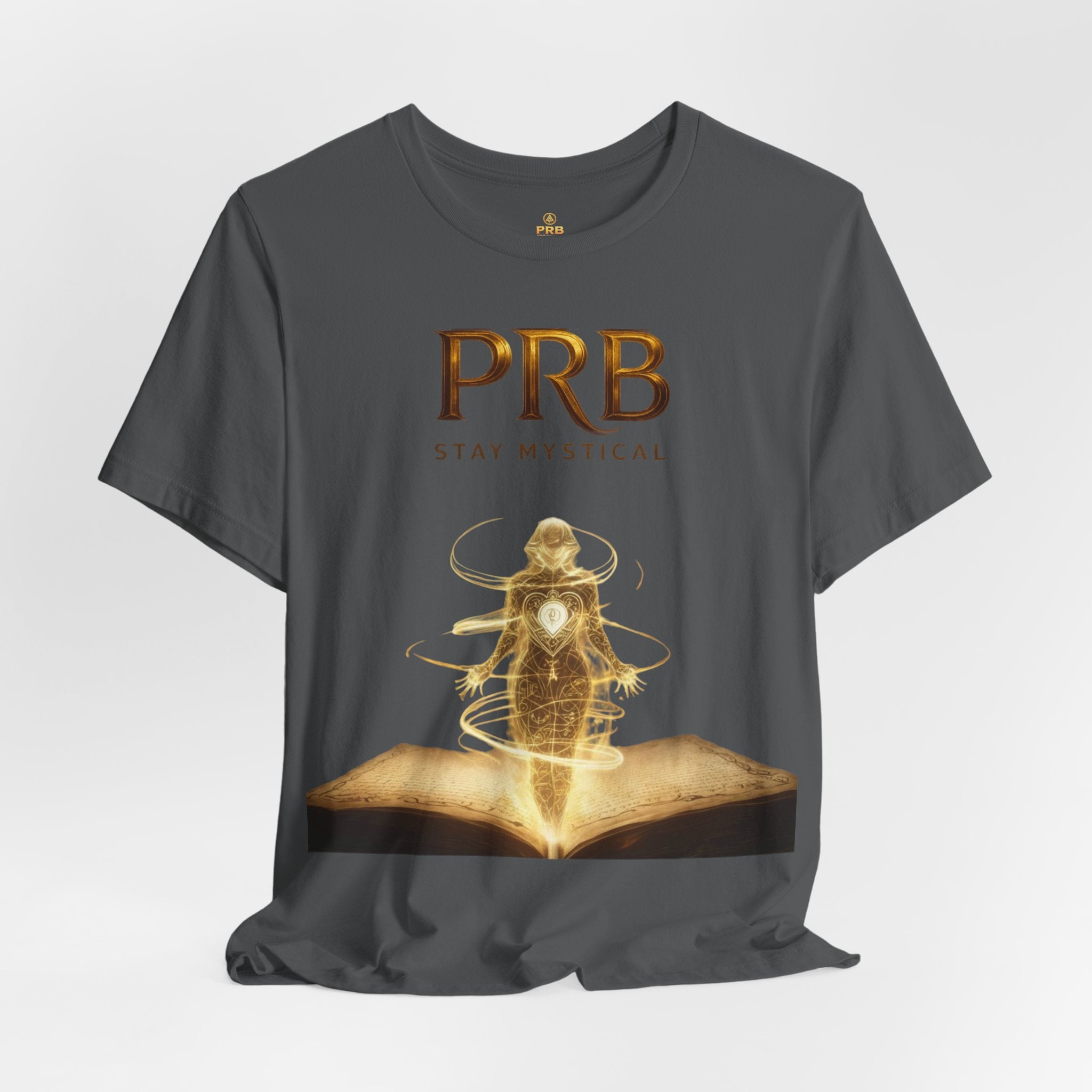 PRB Mystical Graphic Tee – "PRB Stay Mystical" Spiritual Book & Light Design by Power Runs Black