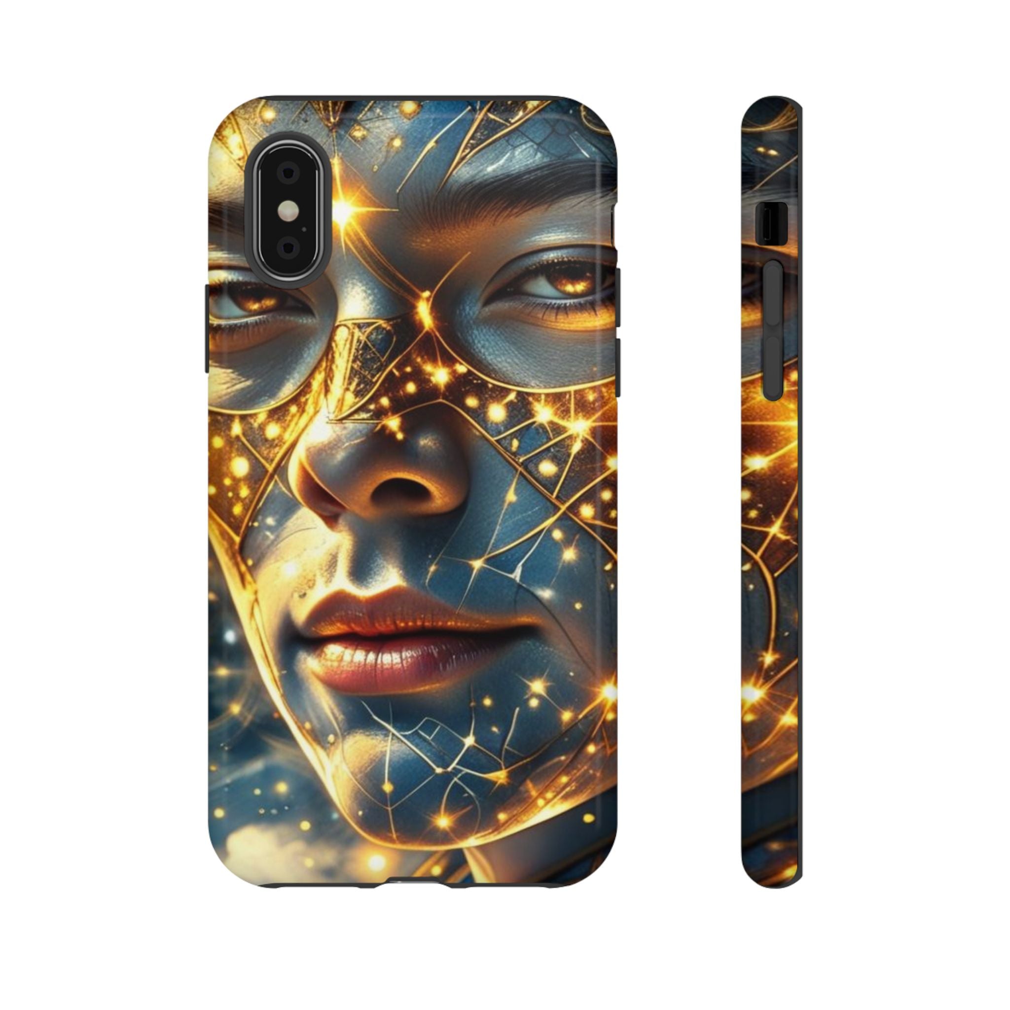 PRB Galactic Portrait Tough Case | Cosmic Face Phone Case, Starry Nebula Design by Printify