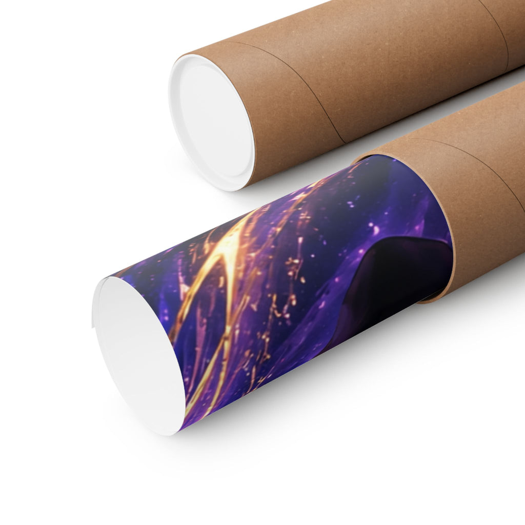 Power Runs Black Cosmic Goddess Matte Poster by Power Runs Black