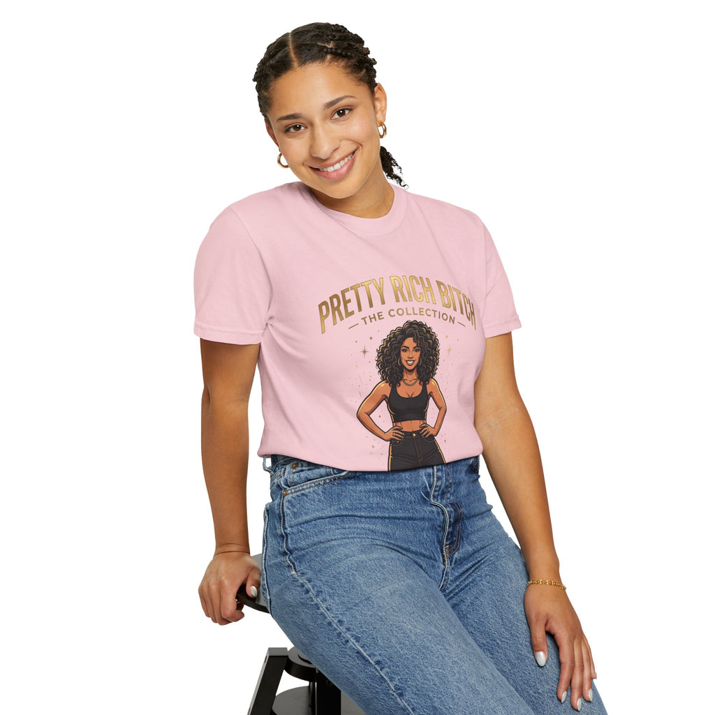 Pretty Rich Bitch The Collection by PRB T-Shirt — Empowered Black Woman Graphic Tee by Power Runs Black