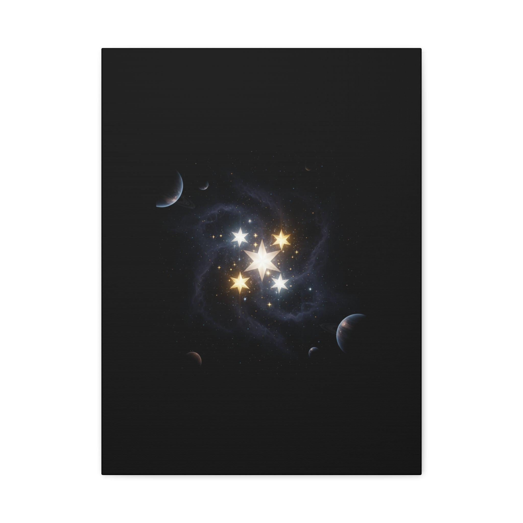 PRB Celestial Star Cluster Matte Canvas Print — Cosmic Planets Wall Art by Printify