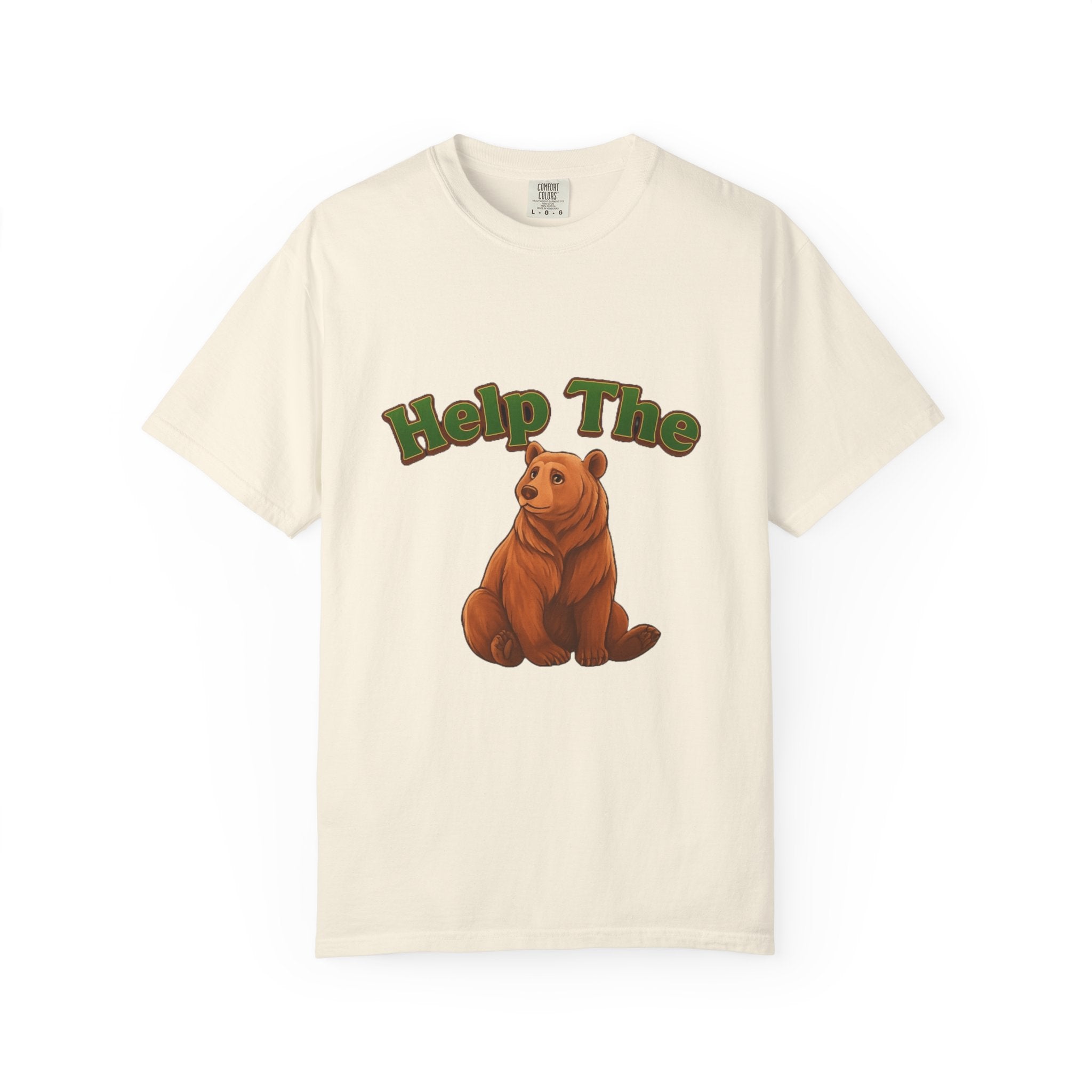 PRB Help The Bear T-shirt | Cute Sitting Bear Illustration by Printify