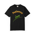 PRB Patience Grasshopper T-shirt | Green Grasshopper Illustration, Positive Quote by Printify