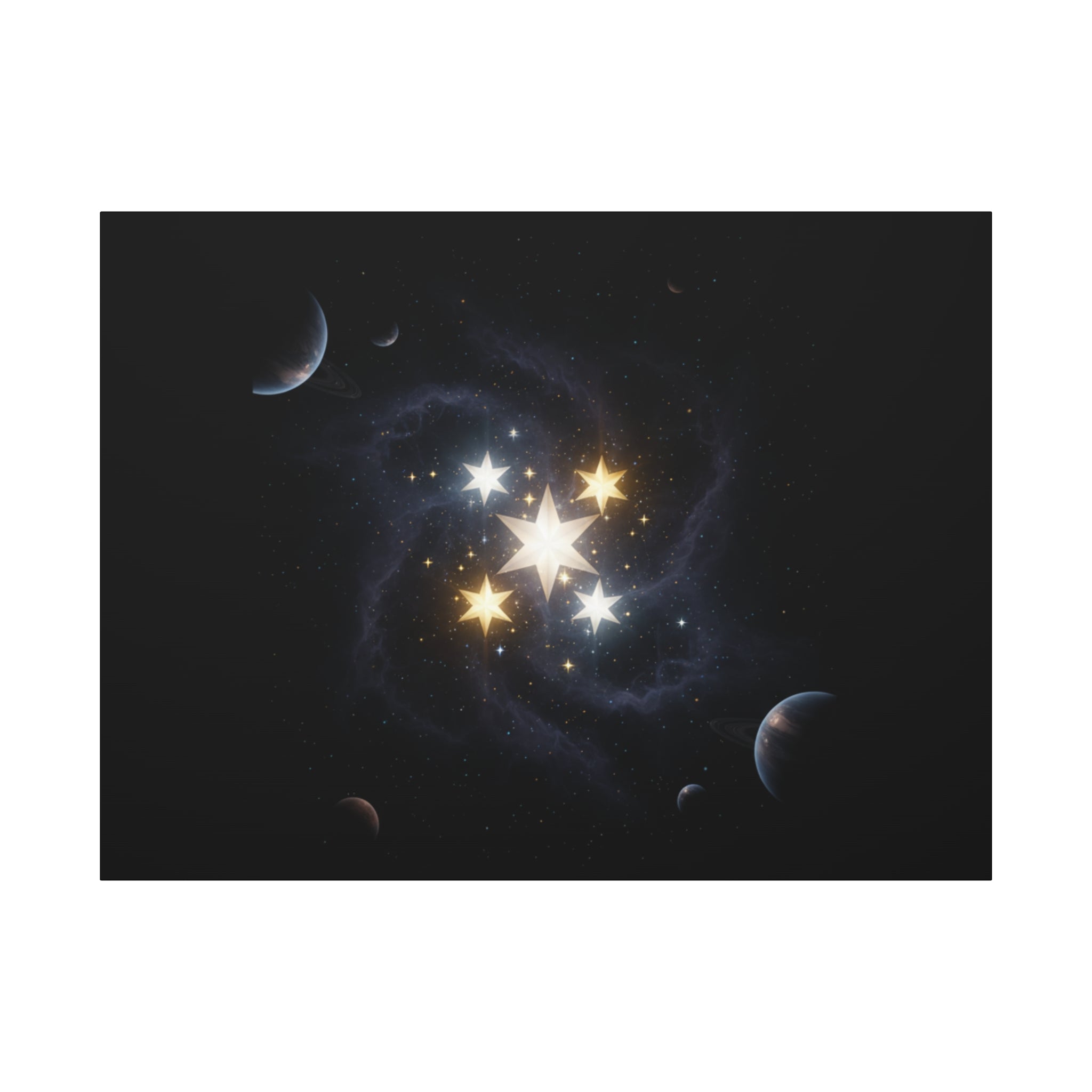 Power Runs Black PRB Glowing Star Constellation Canvas by Power Runs Black