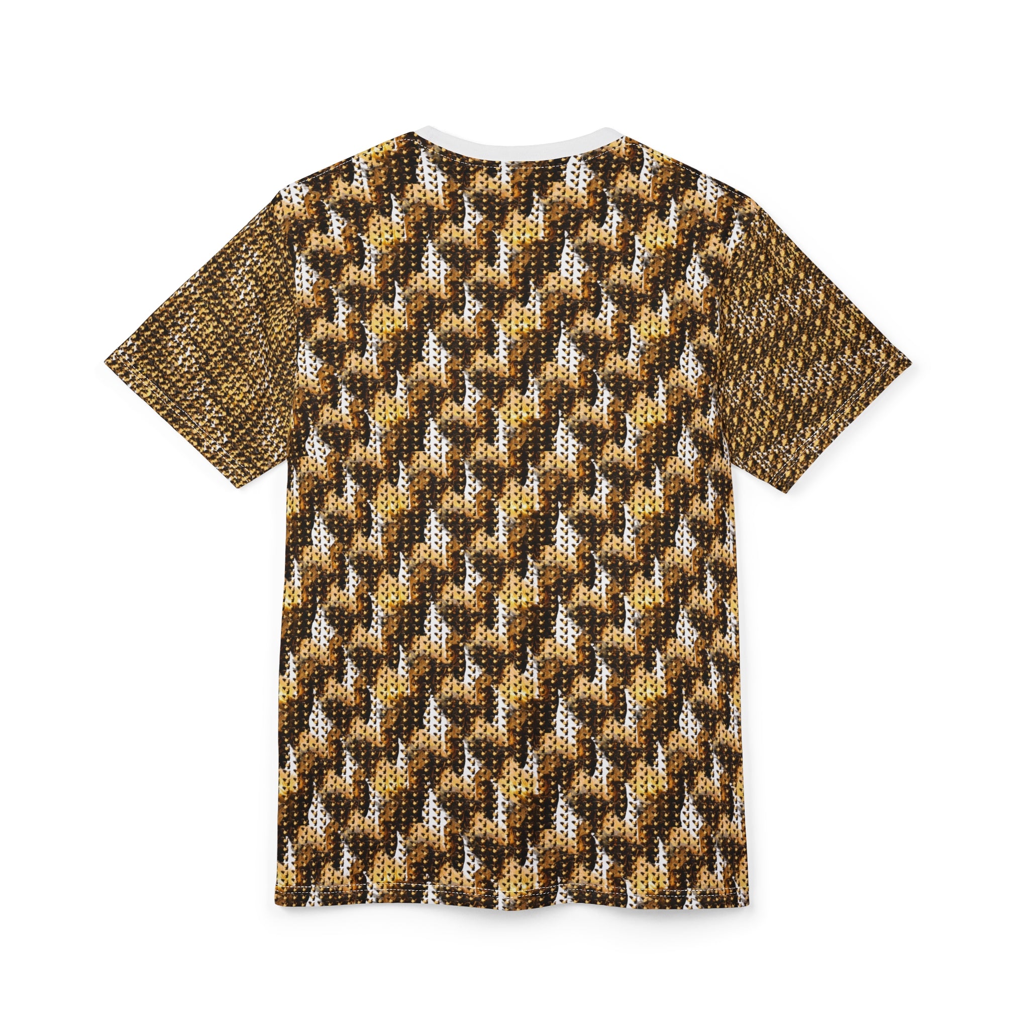 PRB Knit Texture All-Over Print Tee | Cozy Brown Herringbone Pattern by Power Runs Black