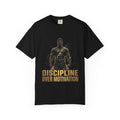 Printify PRB Discipline Over Motivation T-Shirt — Motivational Gym Workout Tee - T-Shirt