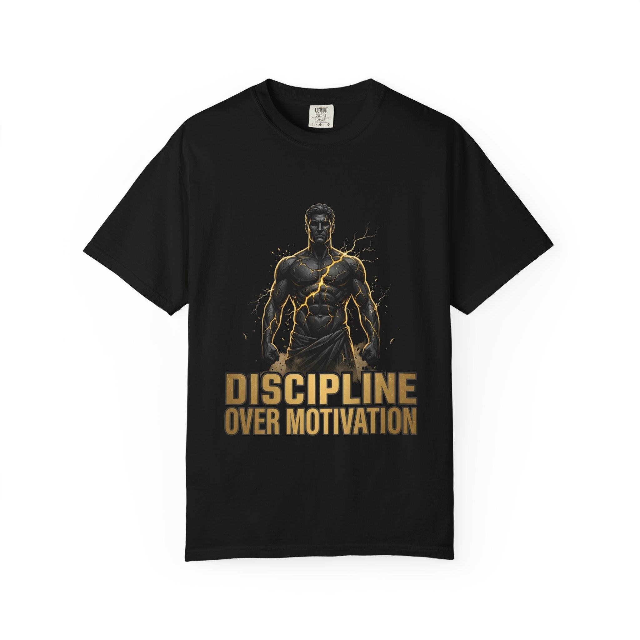 Printify PRB Discipline Over Motivation T-Shirt — Motivational Gym Workout Tee - T-Shirt