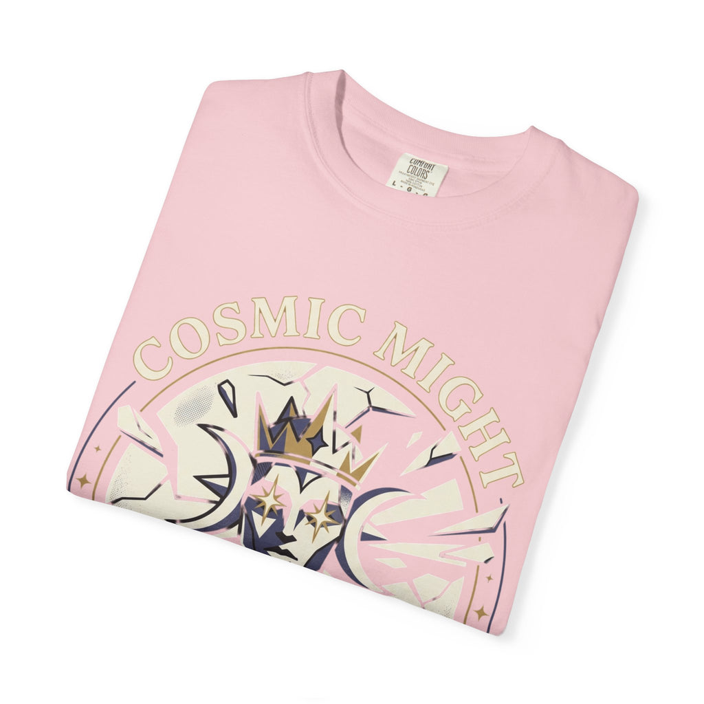 PRB Starforged Flex Cosmic Might Unleashed Graphic T-Shirt — 'Cosmic Might Unleashed' Vintage Astro King Tee by Power Runs Black