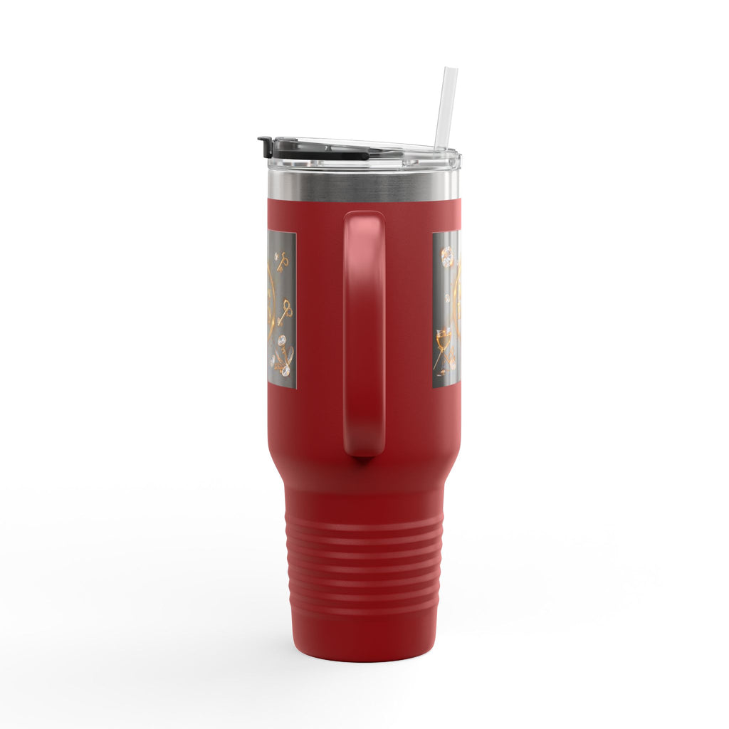 PRB 40oz Insulated Travel Mug — "Money Energy" Motivational Design by Power Runs Black