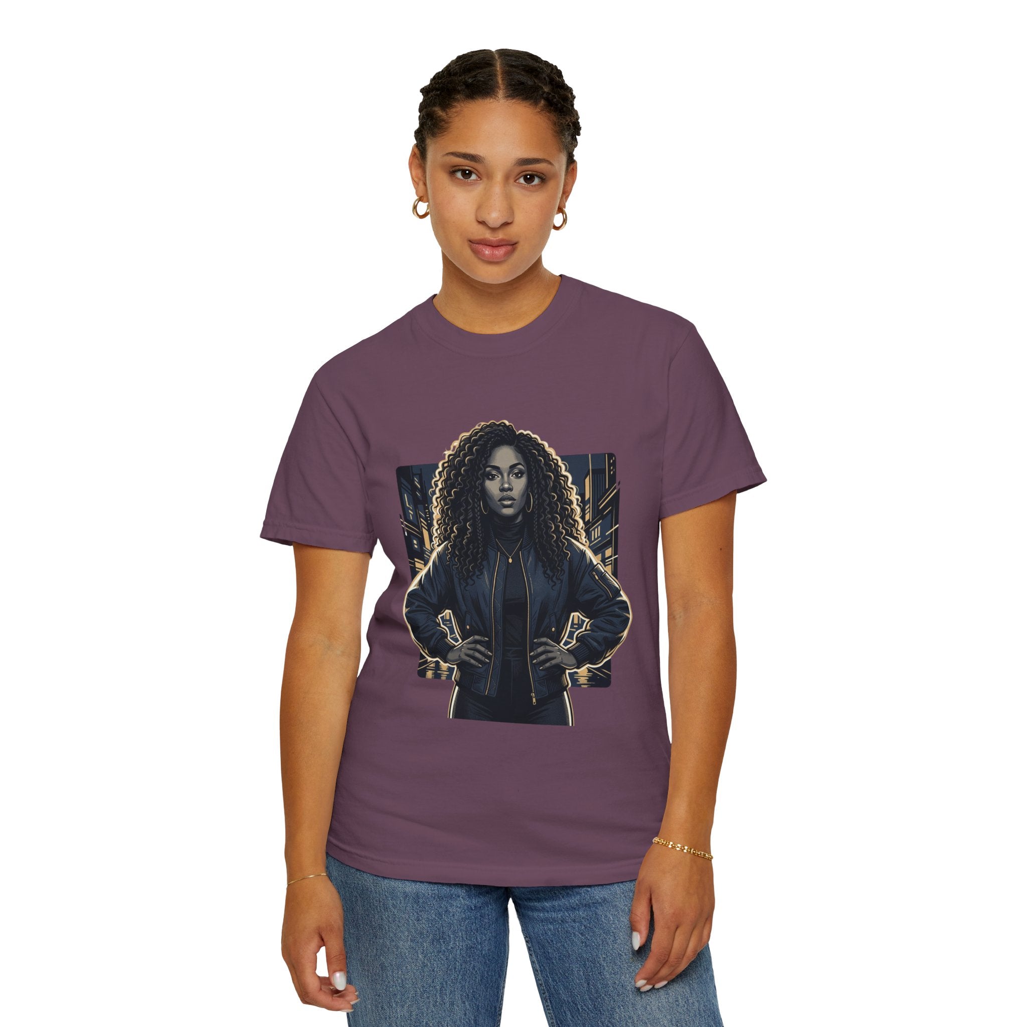 Pretty Rich Bitch The Collection by PRB T-Shirt — Bold Graphic Tee with Empowered Woman Portrait by Power Runs Black