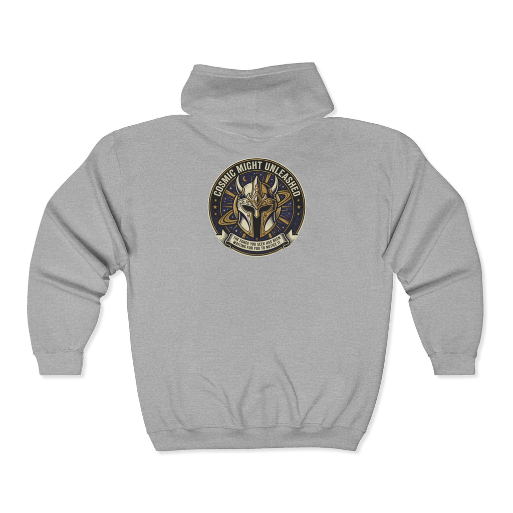 PRB Full-Zip Hoodie — Cosmic Night Unleashed Graphic by Power Runs Black