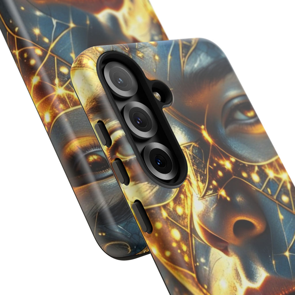 PRB Galactic Portrait Tough Case | Cosmic Face Phone Case, Starry Nebula Design by Printify