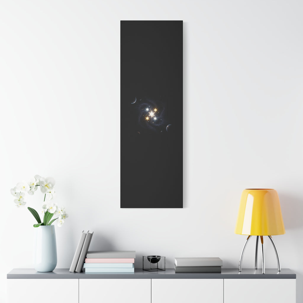 Power Runs Black PRB Glowing Star Constellation Canvas by Power Runs Black
