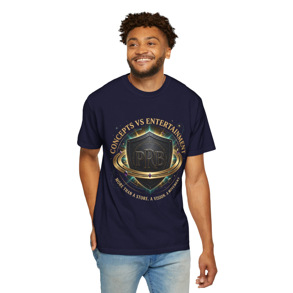 Concepts VS Entertainment Emblem Graphic T-Shirt | Heraldic Crest Tee by Printify