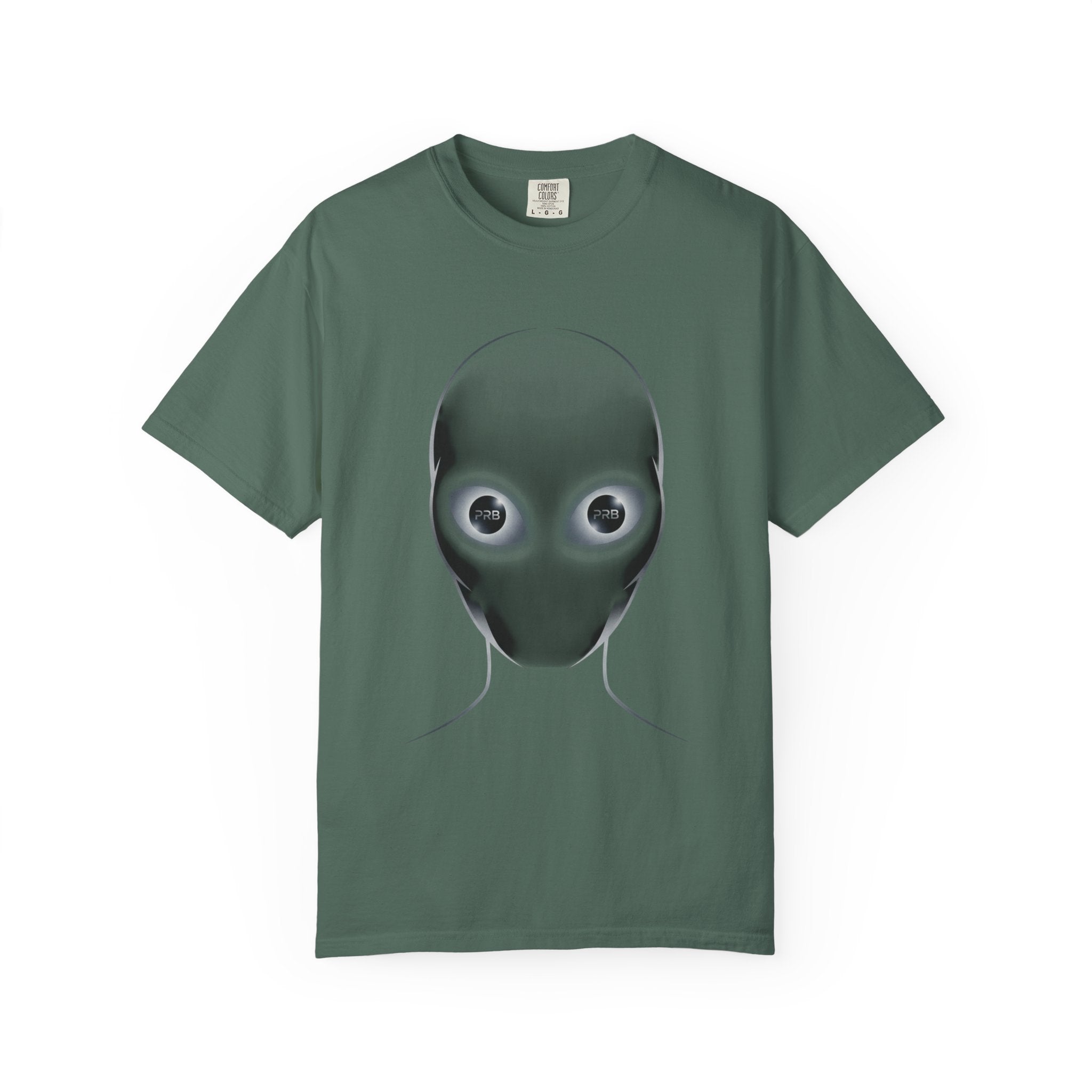 Printify Alien Head Graphic T-Shirt — Surreal Sci‑Fi Face Tee - T-Shirt