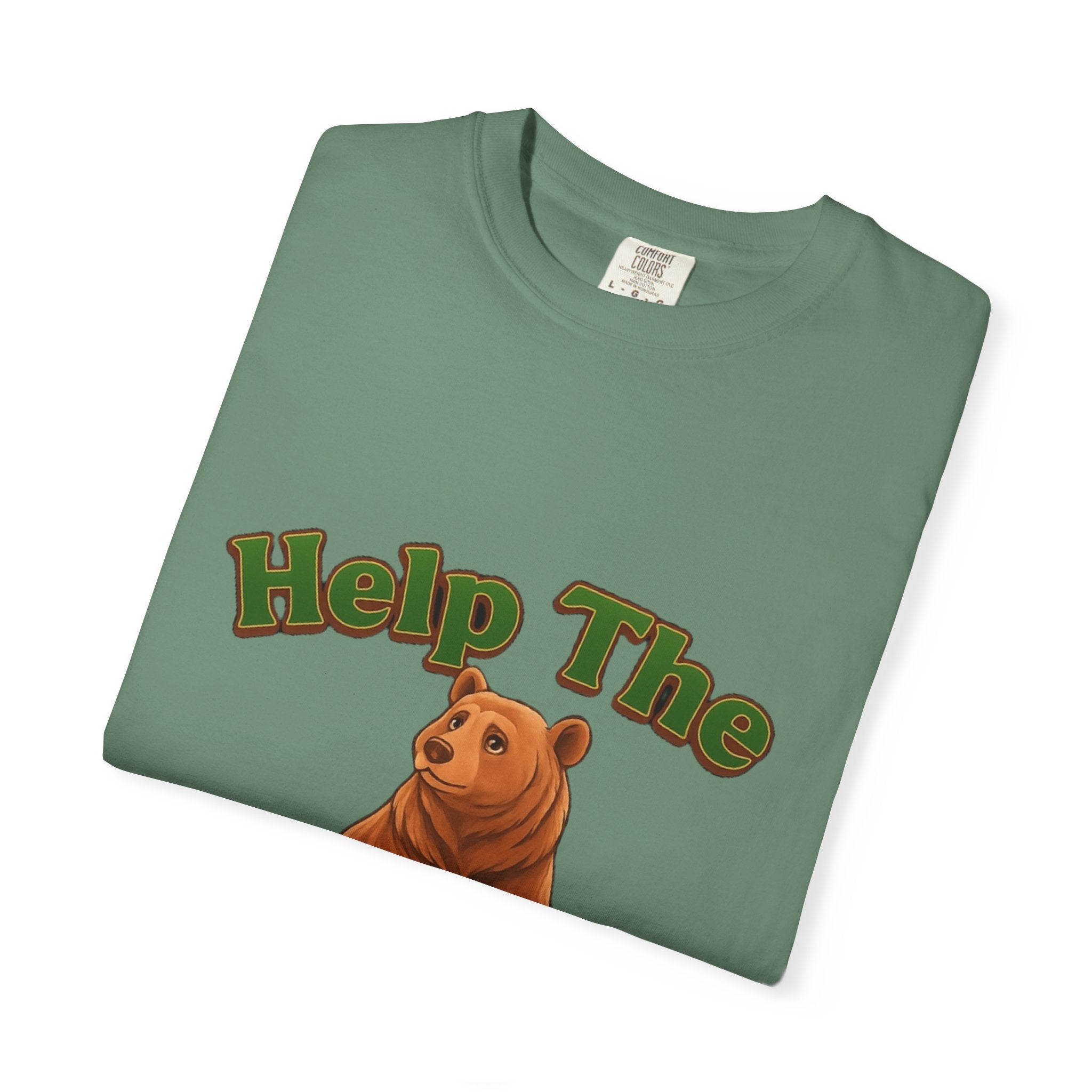 PRB Help The Bear T-shirt | Cute Sitting Bear Illustration by Printify