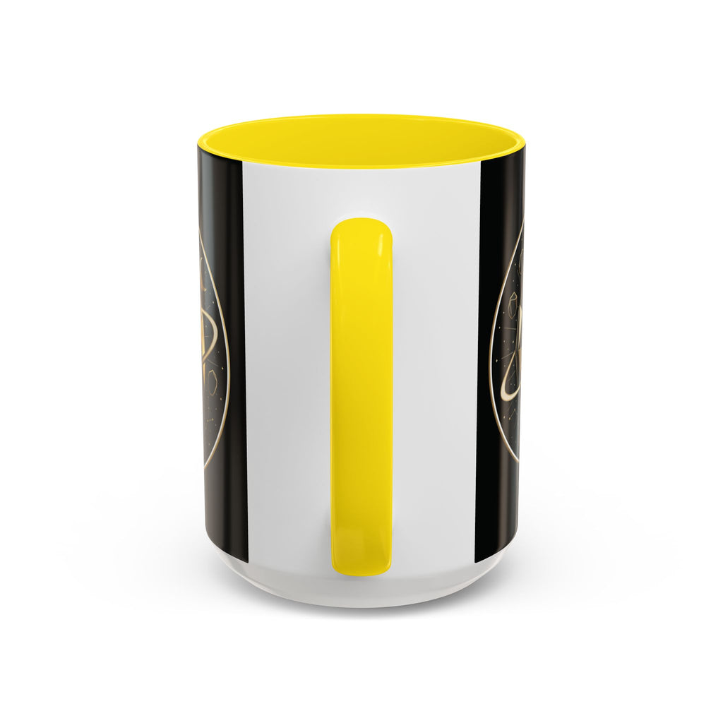 PRB Gold Cosmos Design Accent Coffee Mug | The Break, Planet Illustration by Power Runs Black