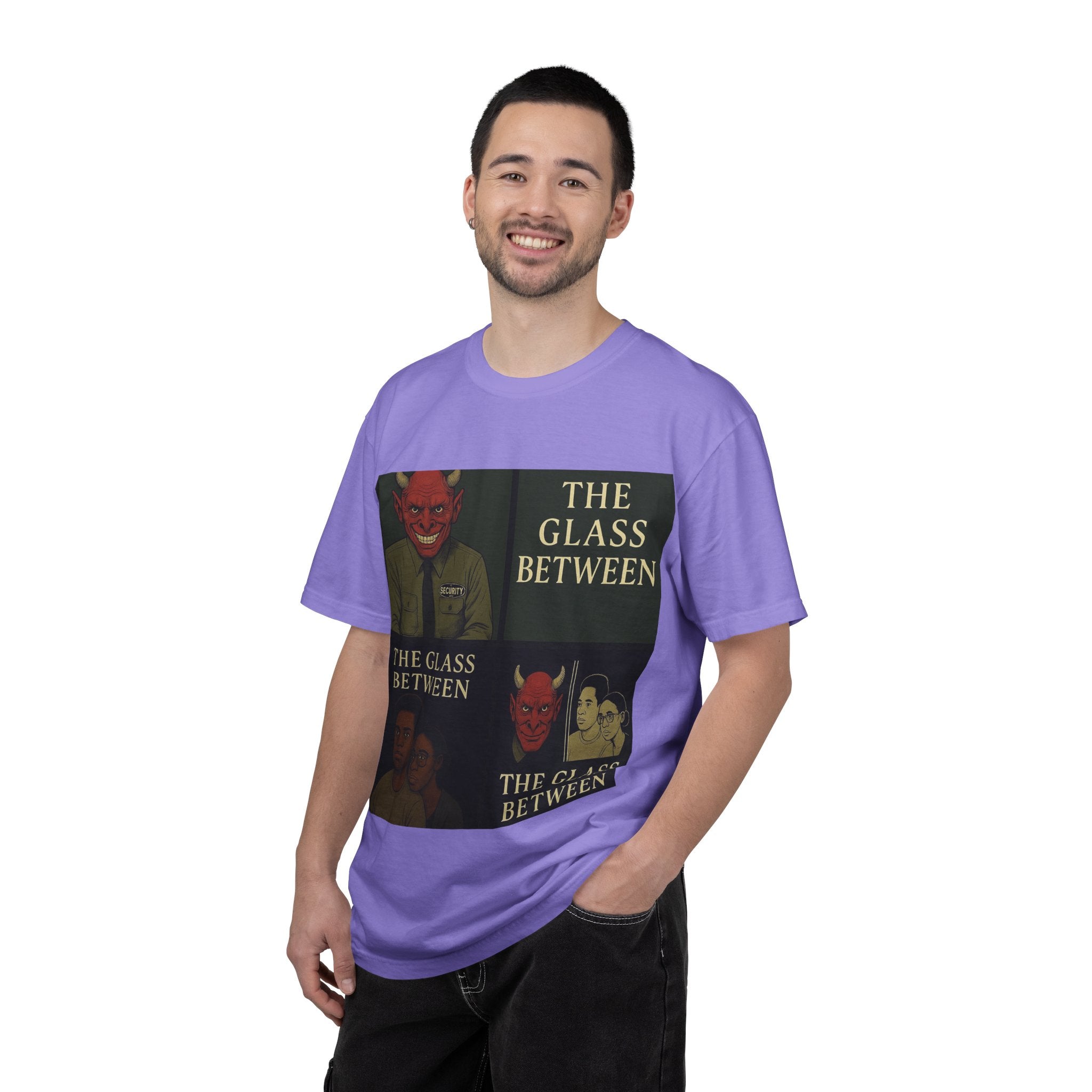 PRB The Glass Between Vintage Collage T-Shirt by Power Runs Black