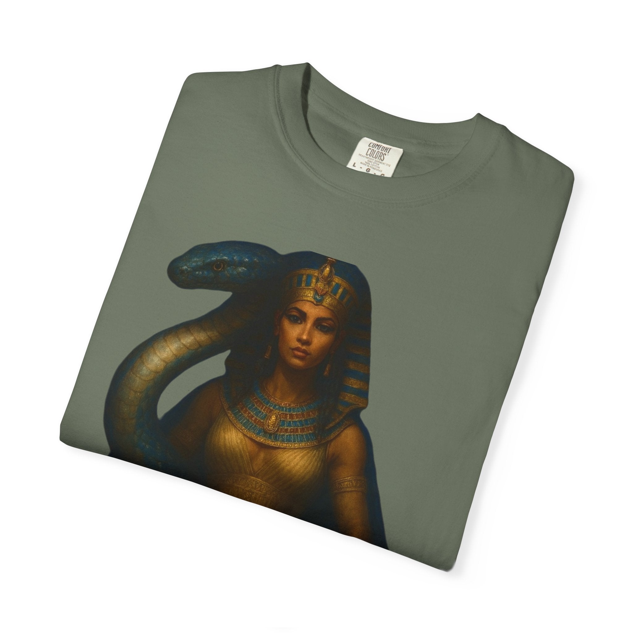 PRB Egyptian Goddess with Snake T-Shirt | Pharaoh Serpent Art Tee by Power Runs Black