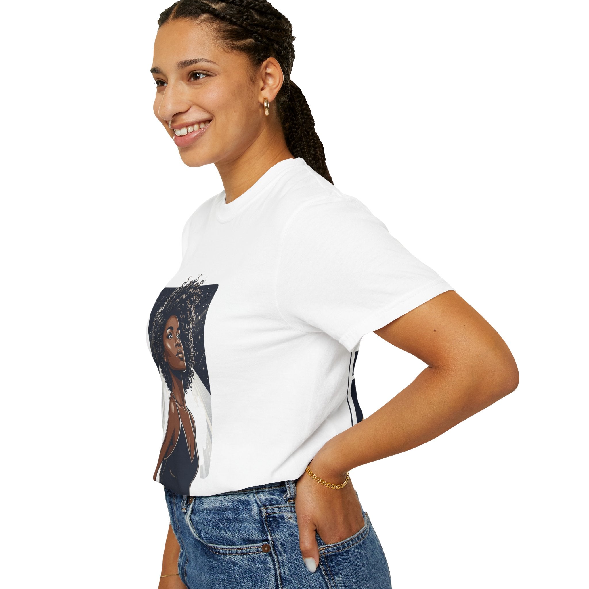 Pretty Rich Bitch The Collection by PRB T-Shirt — Afro Woman Graphic Tee by Power Runs Black
