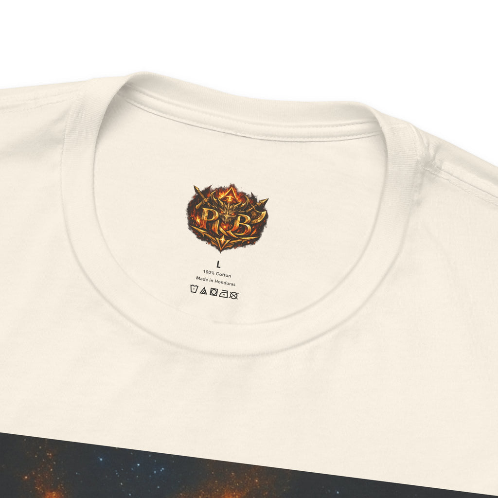 Power Runs Black PRB The Starbound Seven Tee – Retro Cosmic Superhero Poster Shirt by Power Runs Black
