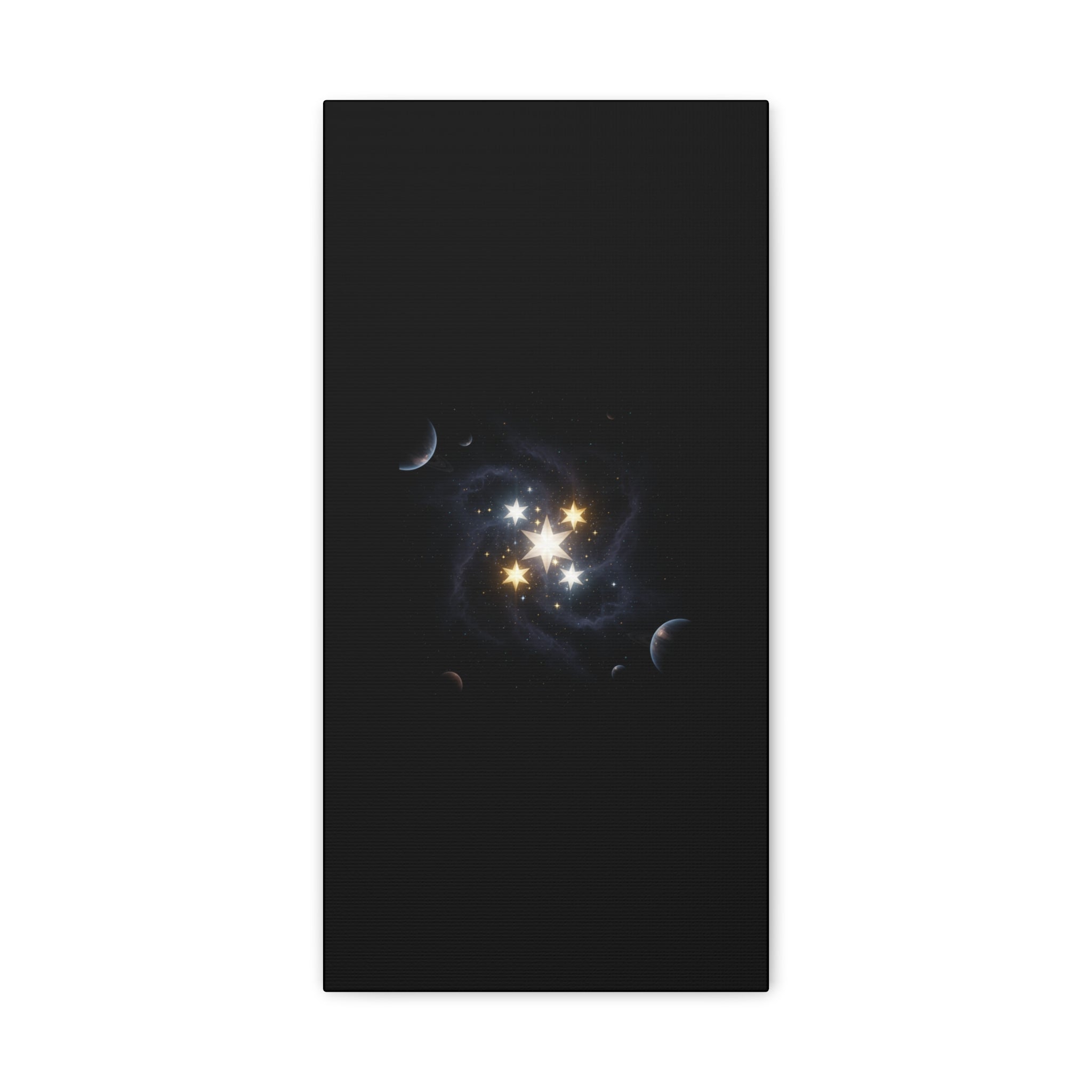 Power Runs Black PRB Glowing Star Constellation Canvas by Power Runs Black