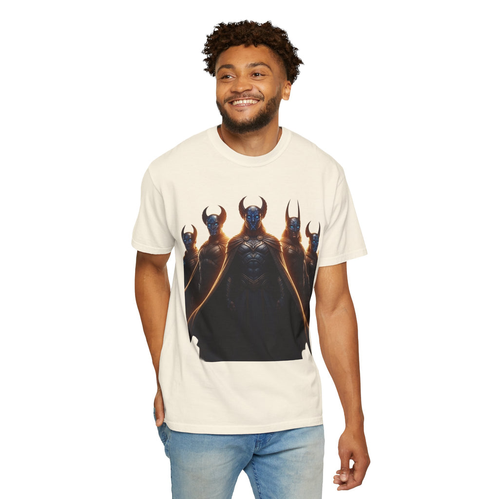 Power Runs Black PRB Dark Legion Graphic T-Shirt — Horned Warriors Fantasy Tee by Power Runs Black