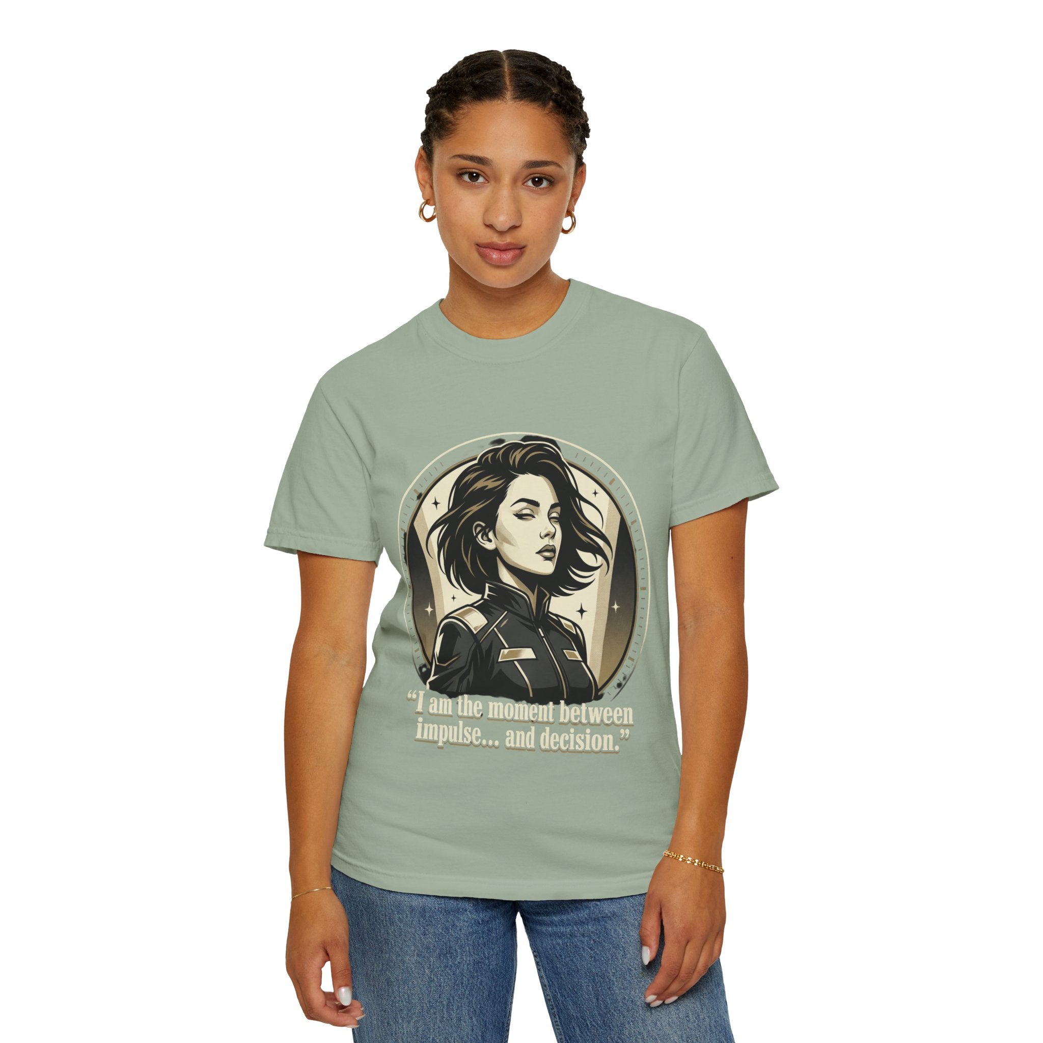 Power Runs Black Retro Space Captain Portrait T-Shirt — 'Fearless Commander' Graphic Tee by Power Runs Black