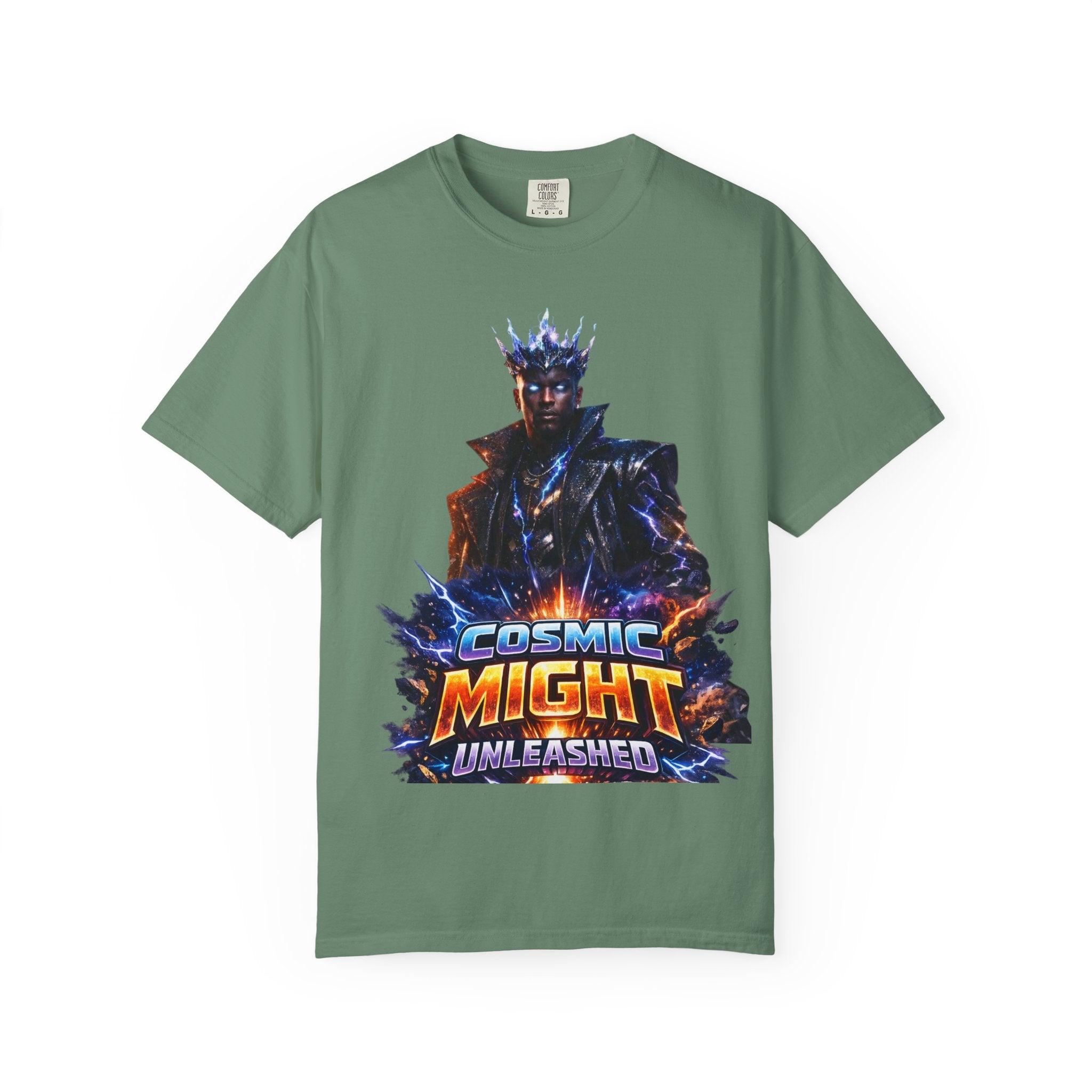 PRB Cosmic Might Unleashed T-shirt | Space Warrior Graphic Tee by Power Runs Black