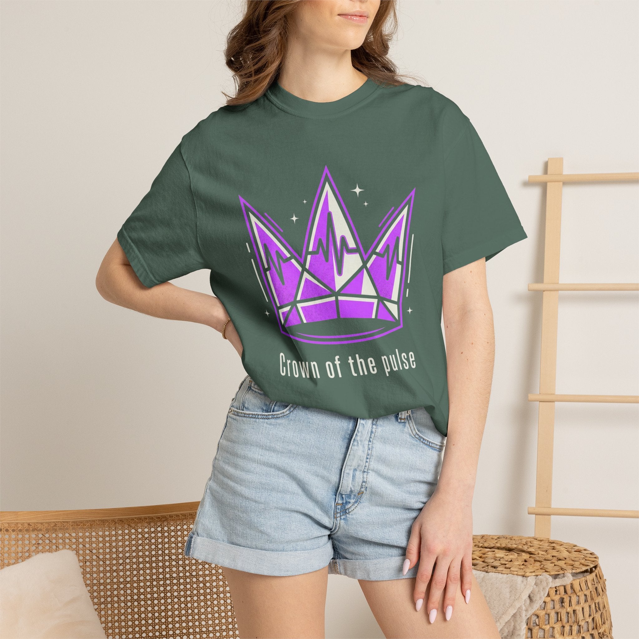Power Runs Black PRB Crown Graphic T-Shirt — Purple Royal Crown Streetwear Tee by Power Runs Black