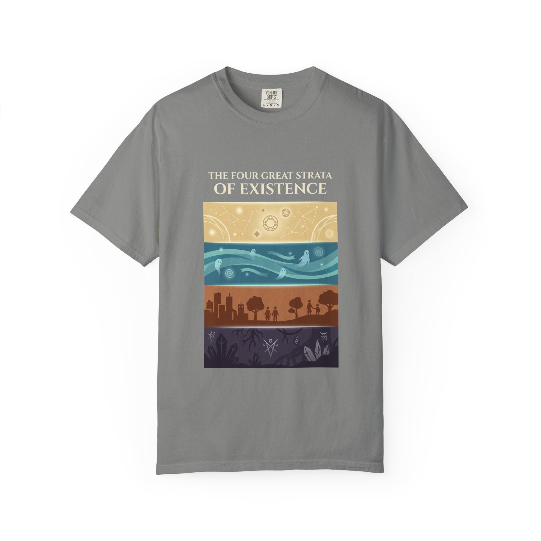 Desert to Night Sky Landscape T-Shirt | Vintage Garment-Dyed Graphic Tee by Printify