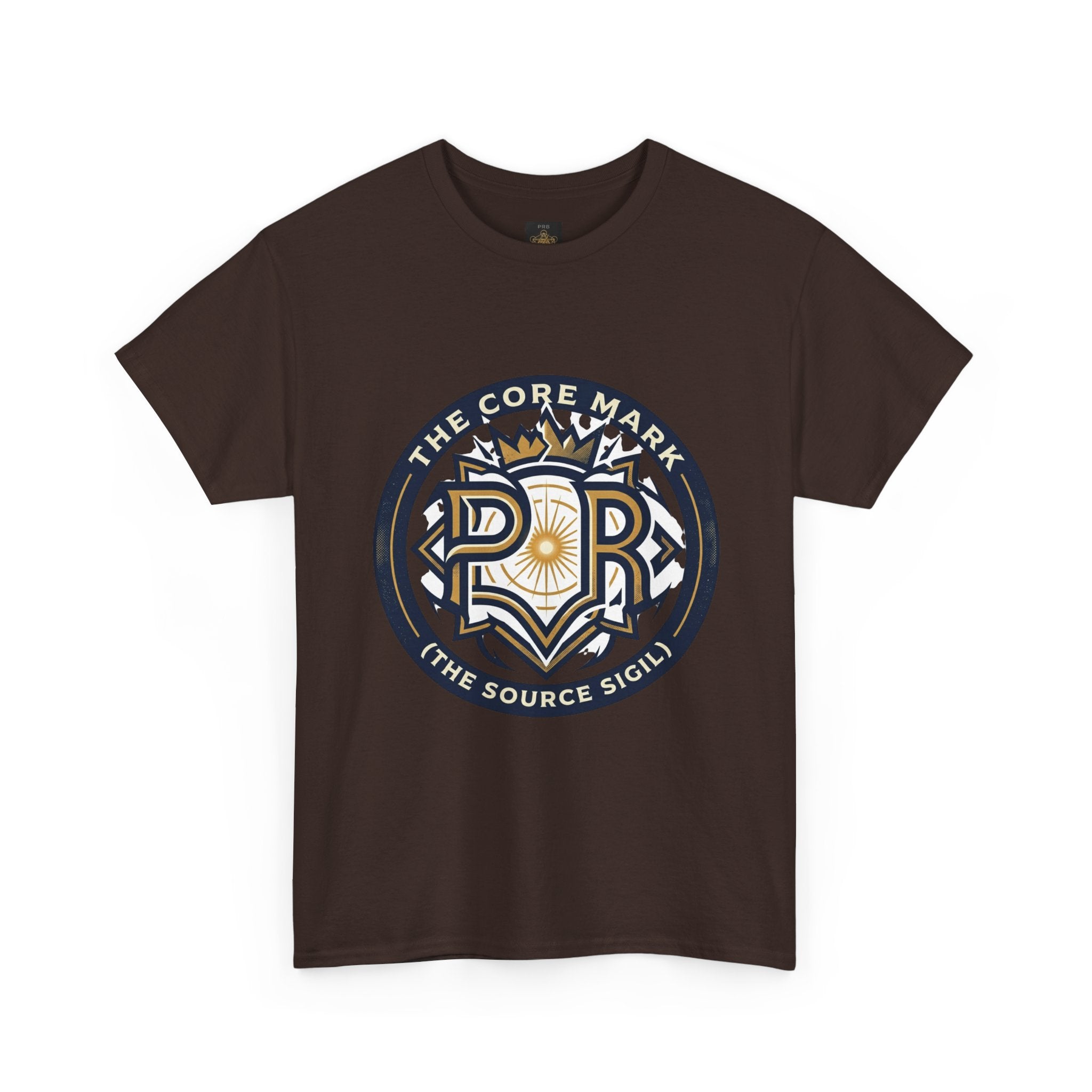 Power Runs Black PRB Core Mark Logo T-Shirt — "The Source Sigil" Retro Emblem Tee by Power Runs Black