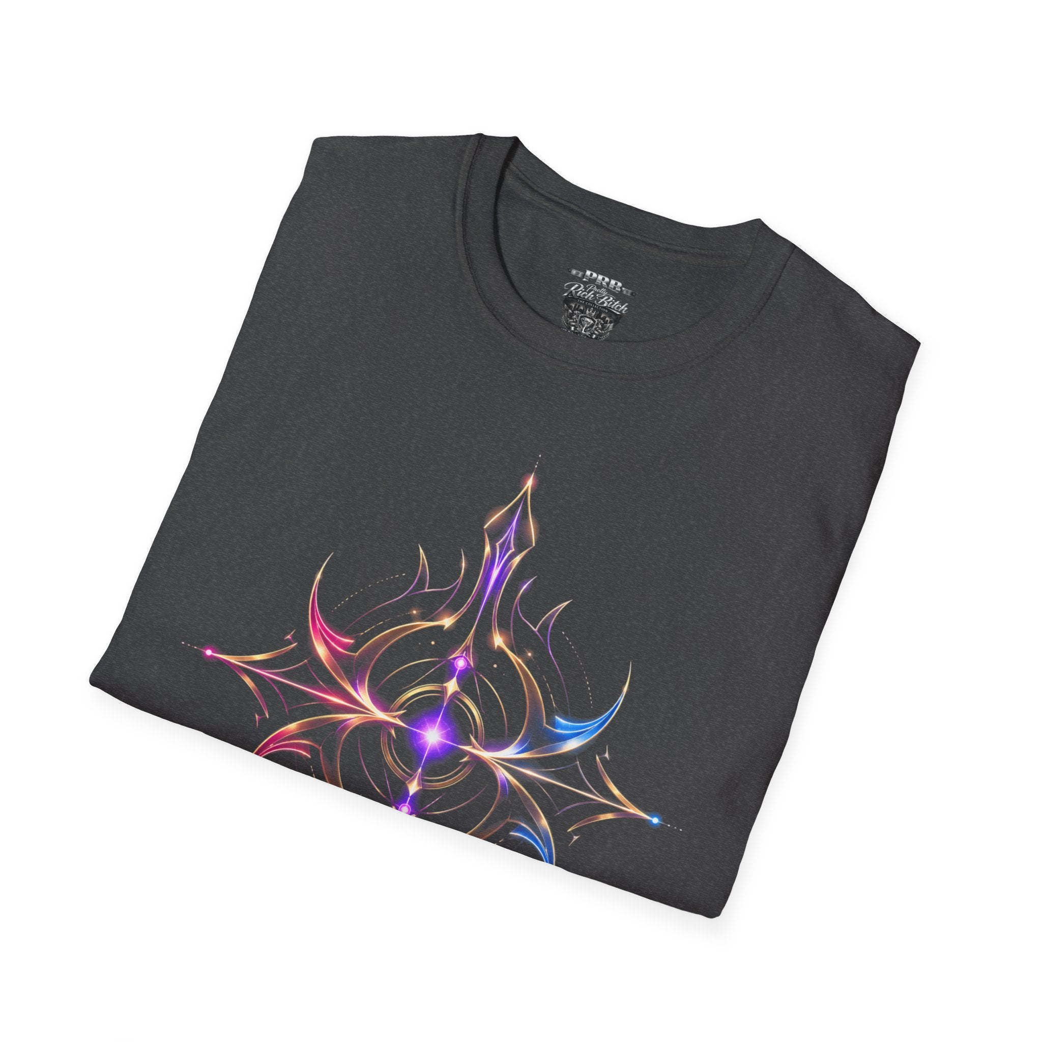 Power Runs Black PRB Pretty Rich Bitch The Collection Mystic Mandala Tee — Subtle Pastel Spiritual Graphic T-Shirt by Printify