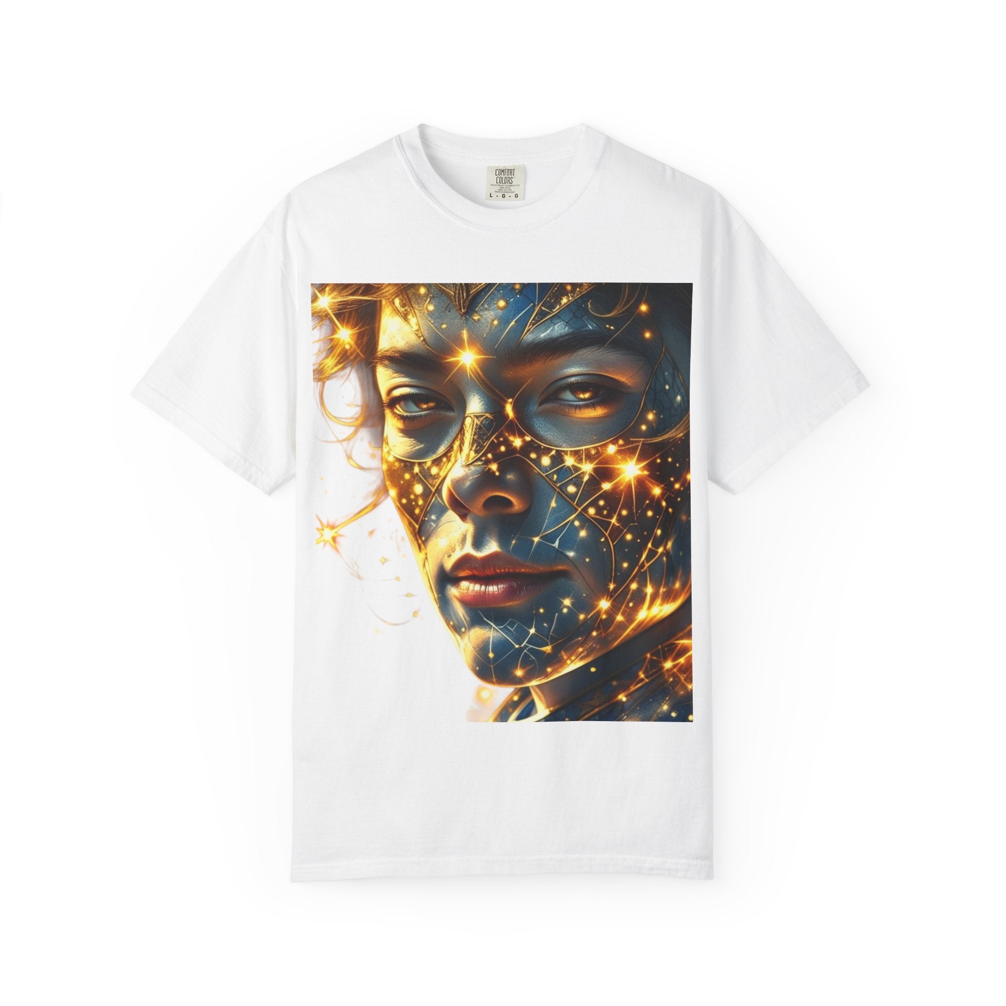 PRB Celestial Glow Unisex Graphic T-Shirt | Luminous Portrait Tee by Power Runs Black
