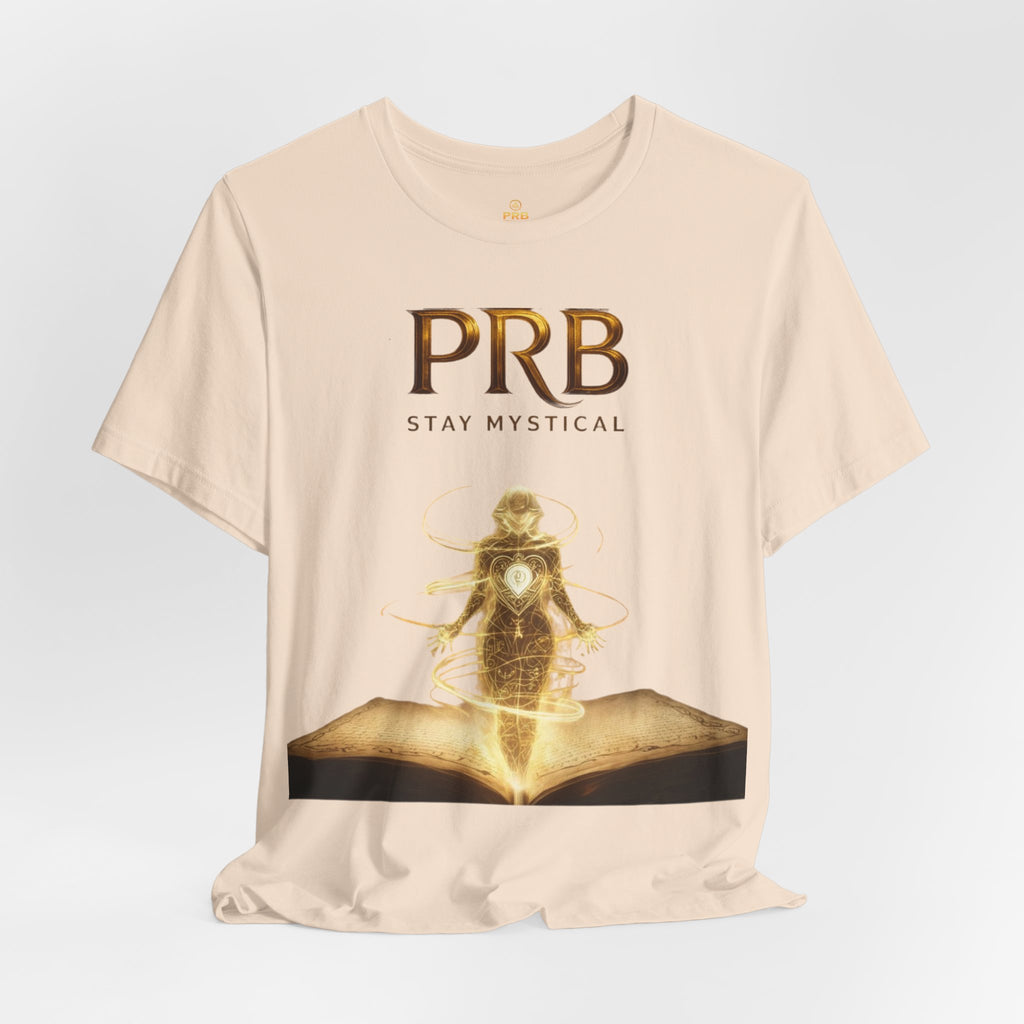 PRB Mystical Graphic Tee – "PRB Stay Mystical" Spiritual Book & Light Design by Power Runs Black