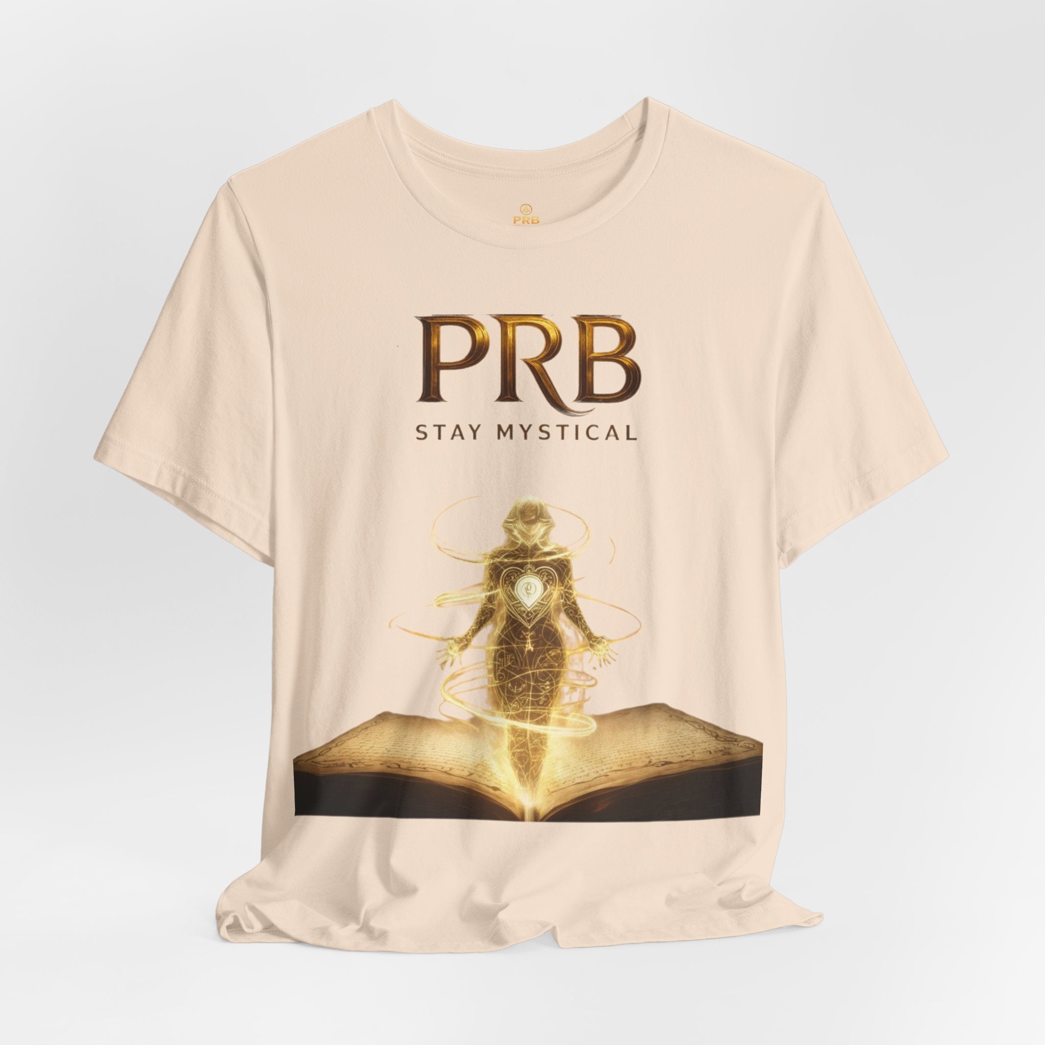 PRB Mystical Graphic Tee – "PRB Stay Mystical" Spiritual Book & Light Design by Power Runs Black