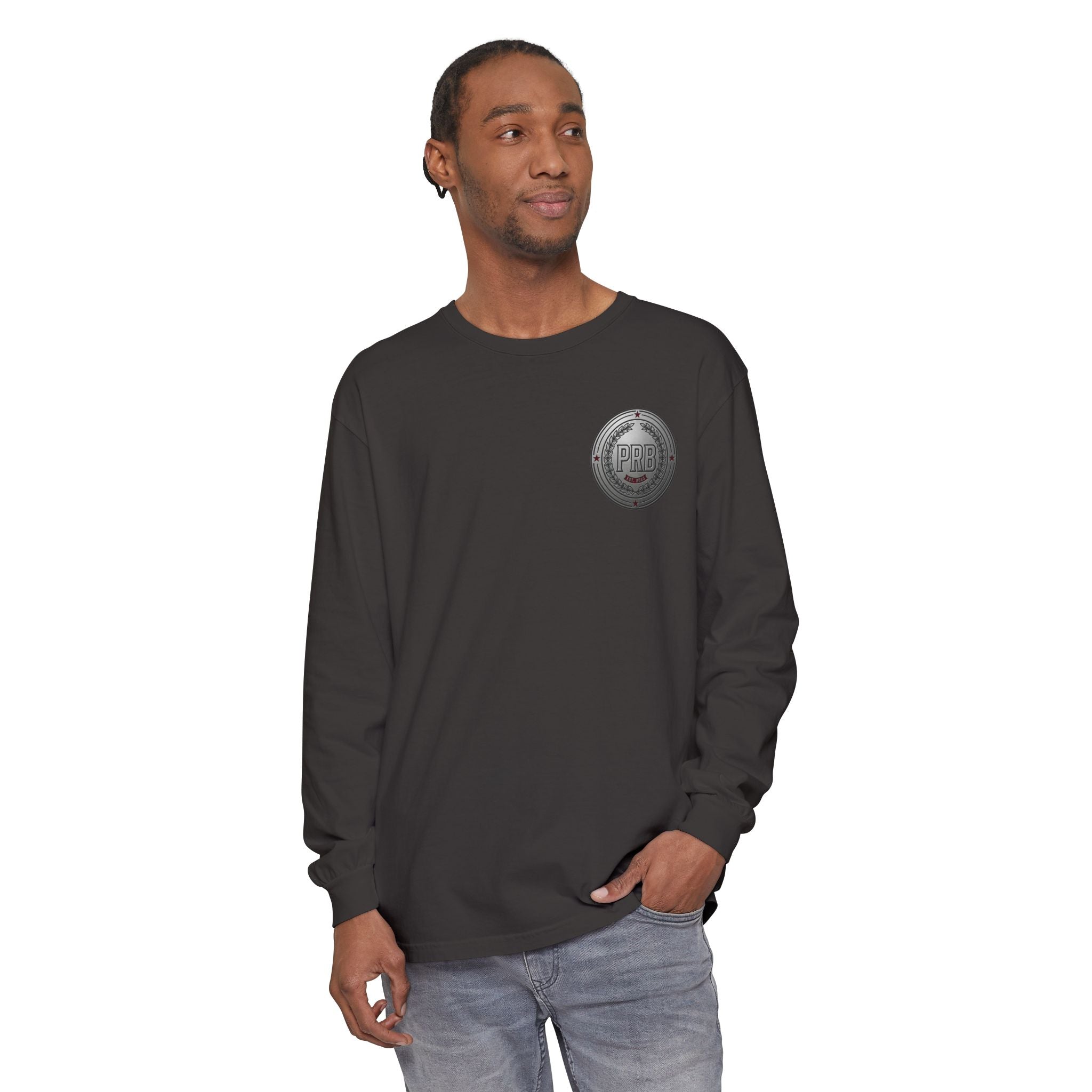 PRB The Starbound Seven graphic long sleeve shirt | cosmic superhero poster by Power Runs Black