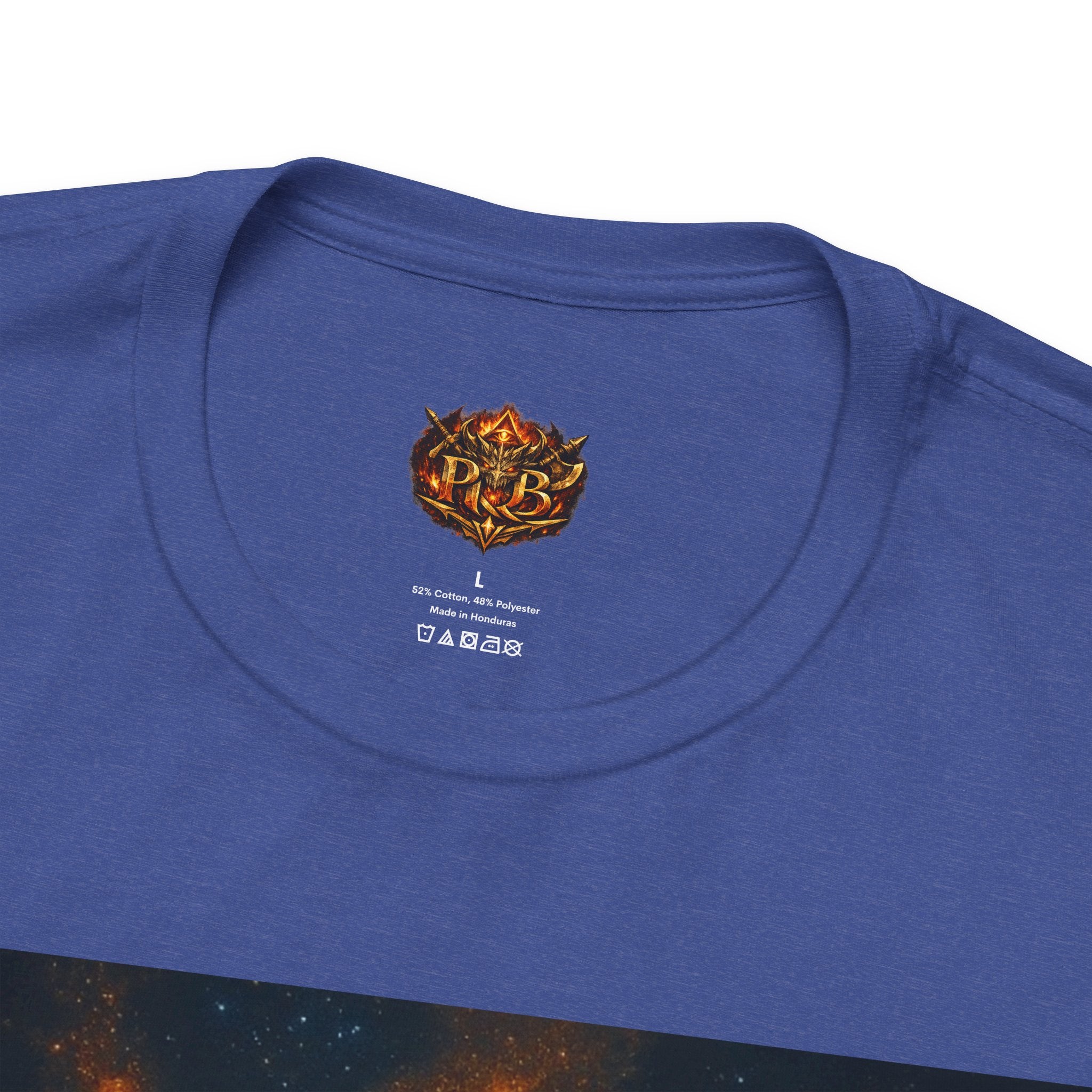 Power Runs Black PRB The Starbound Seven Tee – Retro Cosmic Superhero Poster Shirt by Power Runs Black