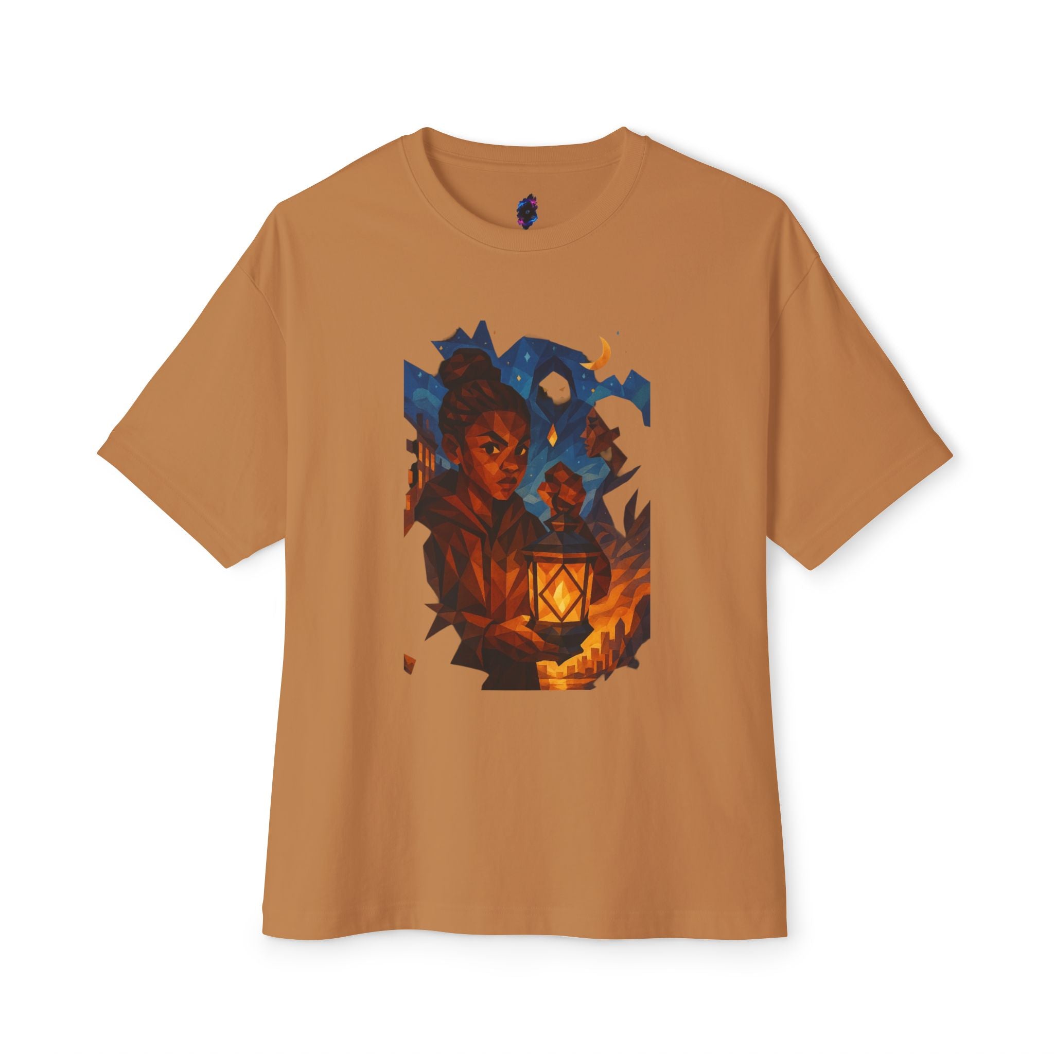 PRB Lantern Night Graphic Tee — Mystical Night Walk Art T-Shirt by Power Runs Black