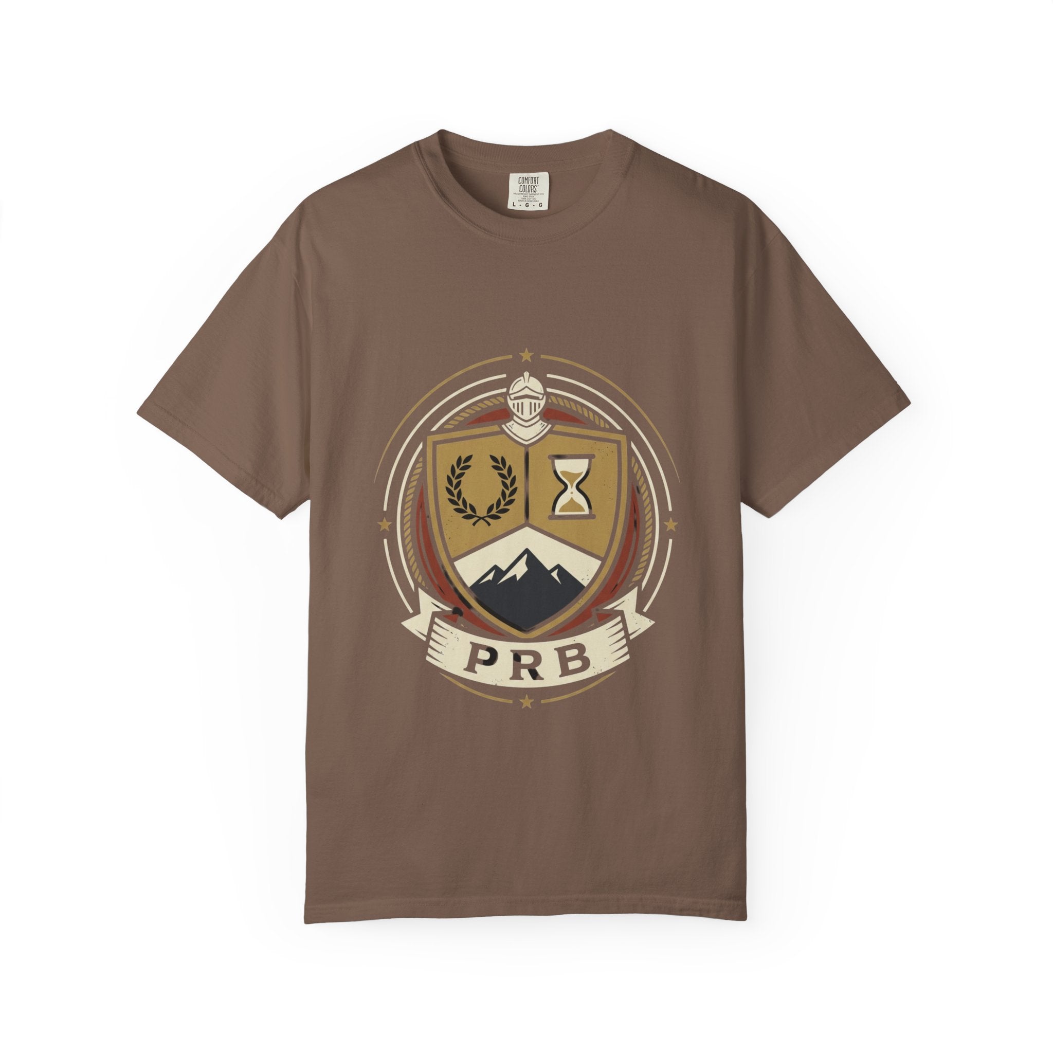 Adventure Crest Emblem T-Shirt | Vintage Mountain Badge Graphic Tee by Printify