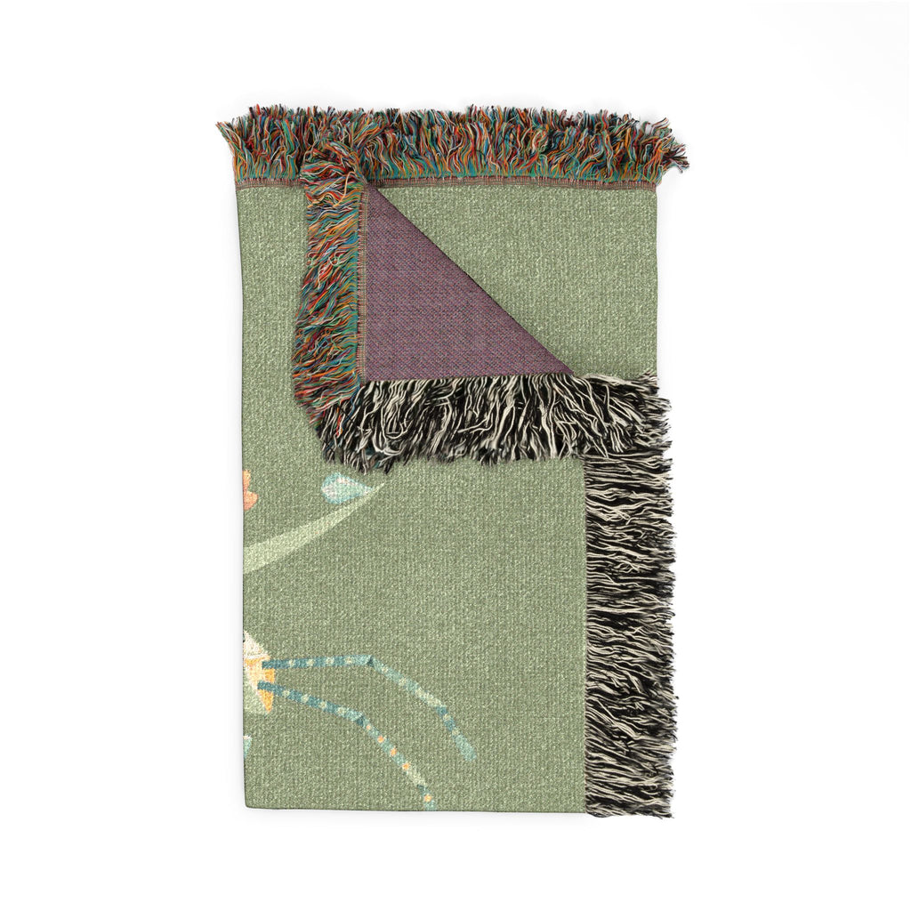 Neutral Ombre Woven Blanket | Beige to Charcoal Gradient Throw by Printify