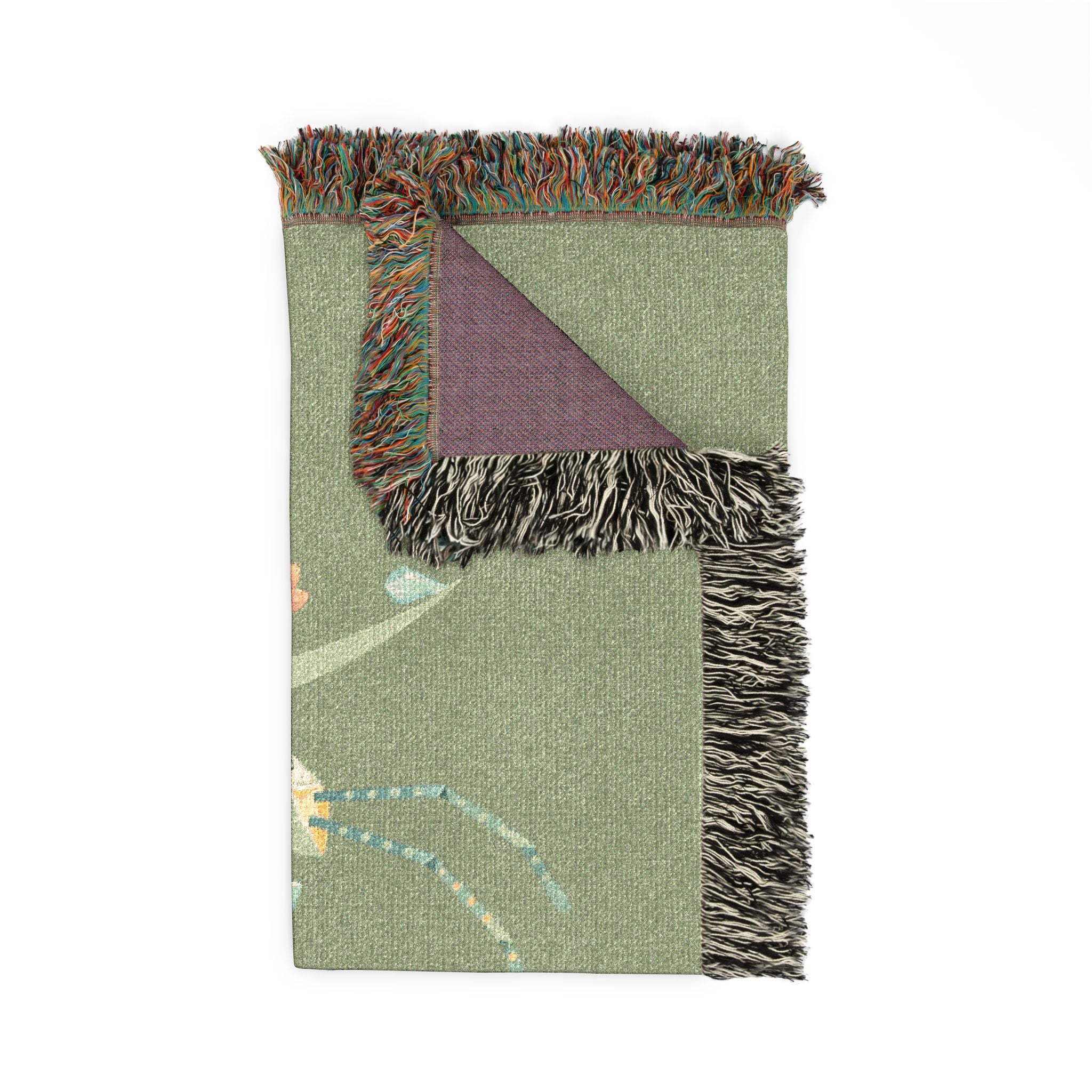 Neutral Ombre Woven Blanket | Beige to Charcoal Gradient Throw by Printify
