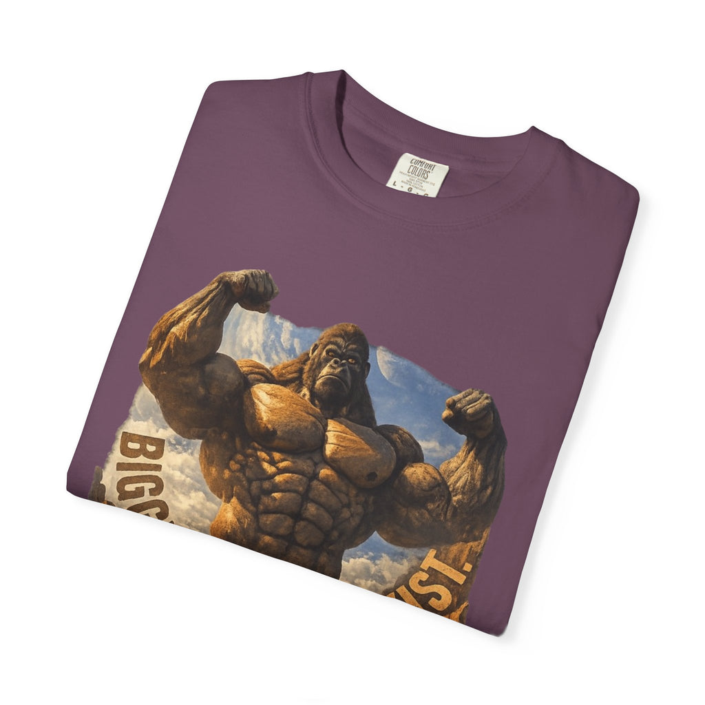 PRB Biggest Flex I Exist T-Shirt — Funny Muscle Gorilla Graphic Tee by Power Runs Black
